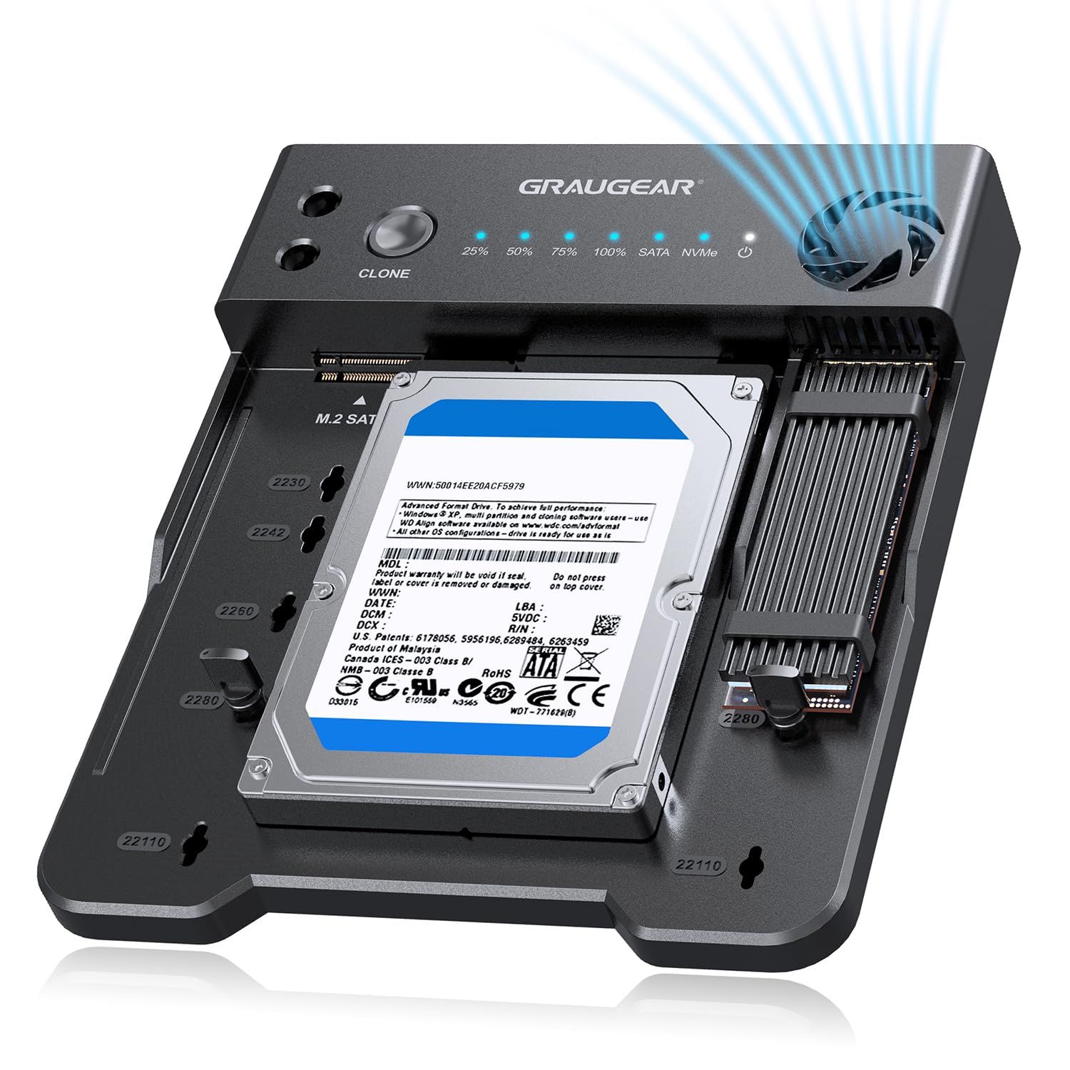 GRAUGEAR NVMe M.2 & SATA SSD/HDD ハードドライブドッキングステーション、USB-C 10Gbps NVMeリーダー、SATA to M.2 NVMe Cloner、2.5/3.5ハードドライブエンクロージャーク b5ba6587 GRAUGEAR NVMe M.2 & SATA SSD/HDD ハードドライブドッキングステーション、USB-C 10Gbps NVMeリーダー、SATA to M.2 NVMe Cloner、2.5/3.5ハードドライブエンクロージャーク b5ba6587