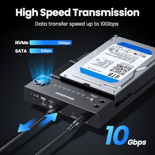 GRAUGEAR NVMe M.2 & SATA SSD/HDD ハードドライブドッキングステーション、USB-C 10Gbps NVMeリーダー、SATA to M.2 NVMe Cloner、2.5/3.5ハードドライブエンクロージャーク b5ba6587 GRAUGEAR NVMe M.2 & SATA SSD/HDD ハードドライブドッキングステーション、USB-C 10Gbps NVMeリーダー、SATA to M.2 NVMe Cloner、2.5/3.5ハードドライブエンクロージャーク b5ba6587