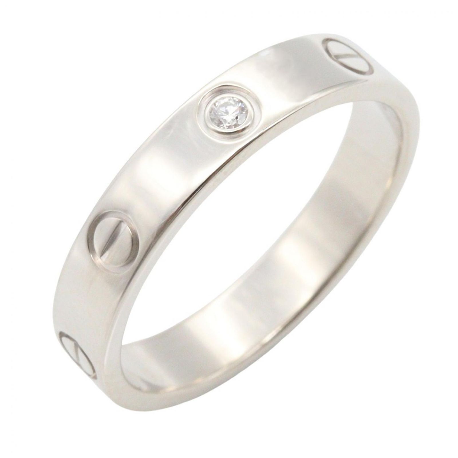 カルティエ CARTIER リング・指輪 ミニラブリング 1PD B4050500 K18WG（ホワイトゴールド） ダイヤモンド ミニラブリング 1PD ユニセックス Used A
