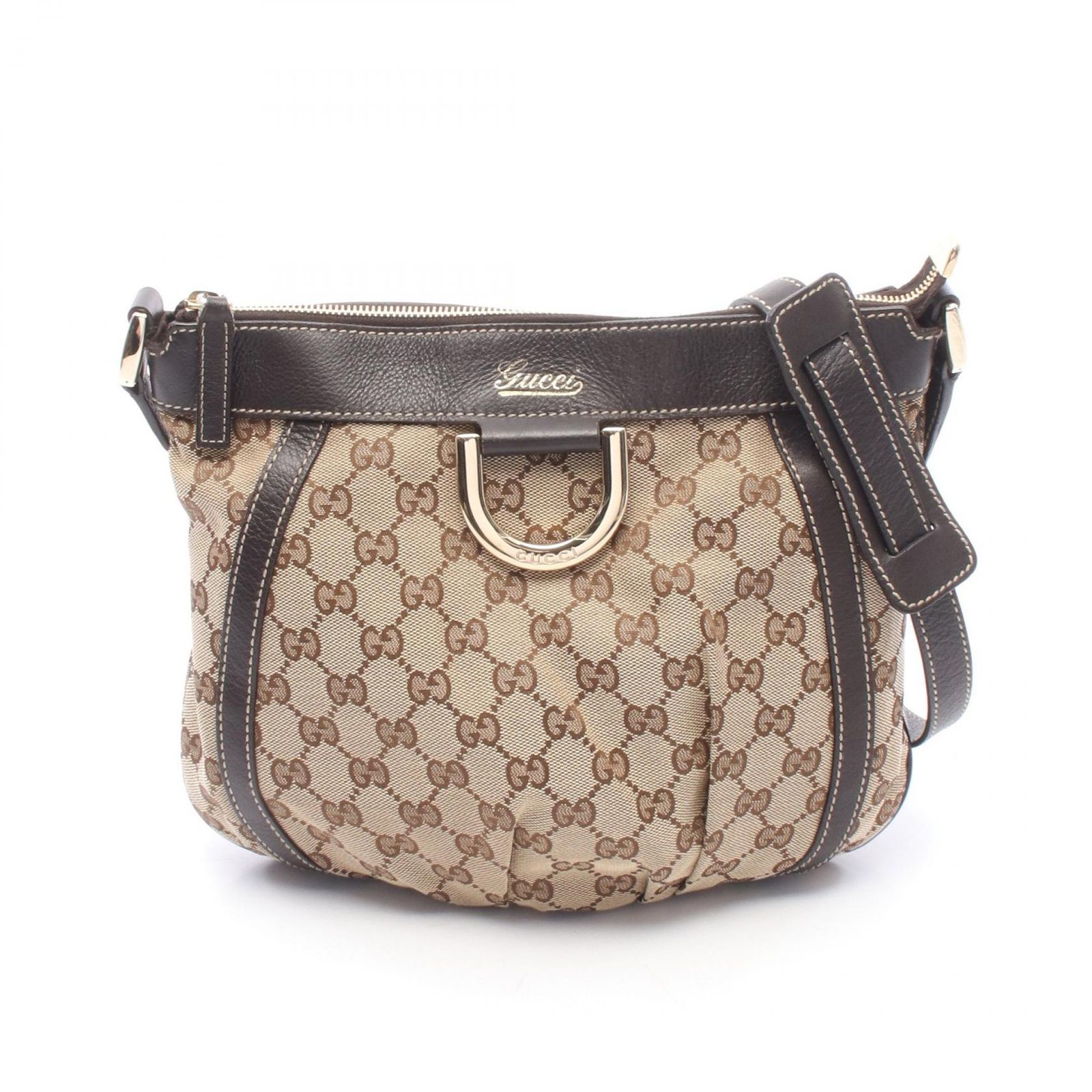 グッチ GUCCI ショルダーバッグ アビー GGキャンバス 203257 ベージュ/ブラウン キャンバス レザー アビー ショルダーバッグ レディース Used B