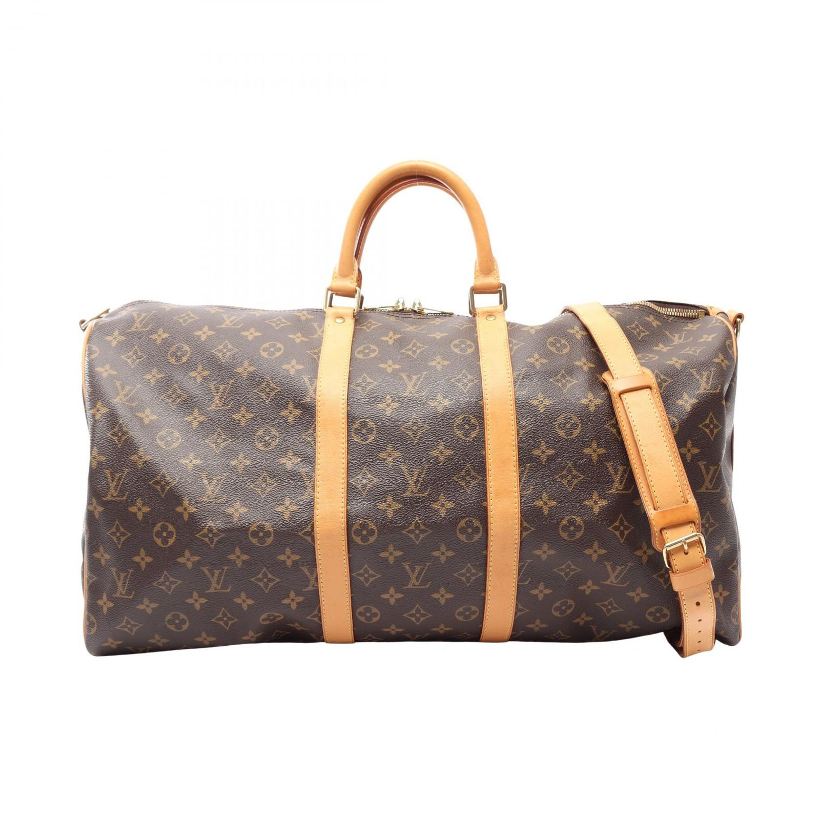ルイ・ヴィトン LOUIS VUITTON ボストンバッグ キーポル バンドリエール55 モノグラム 2WAY M41414 PVCコーティングキャンバス レザー キーポル・バンドリエール55
