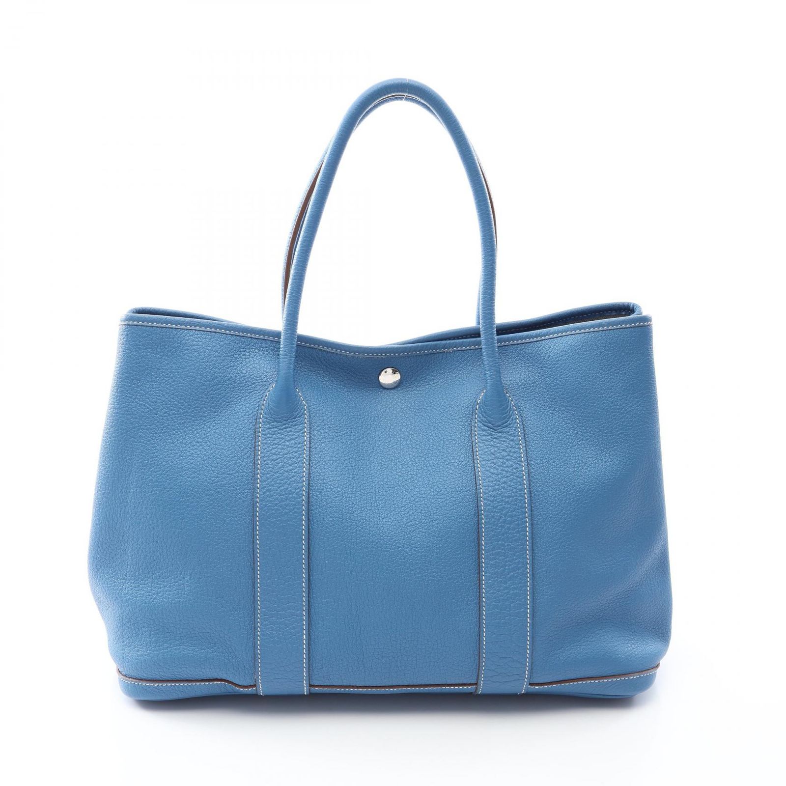 エルメス HERMES トートバッグ ガーデンパーティPM ブルーアズール アズール その他 ガーデンパーティPM アズール レディース Used B