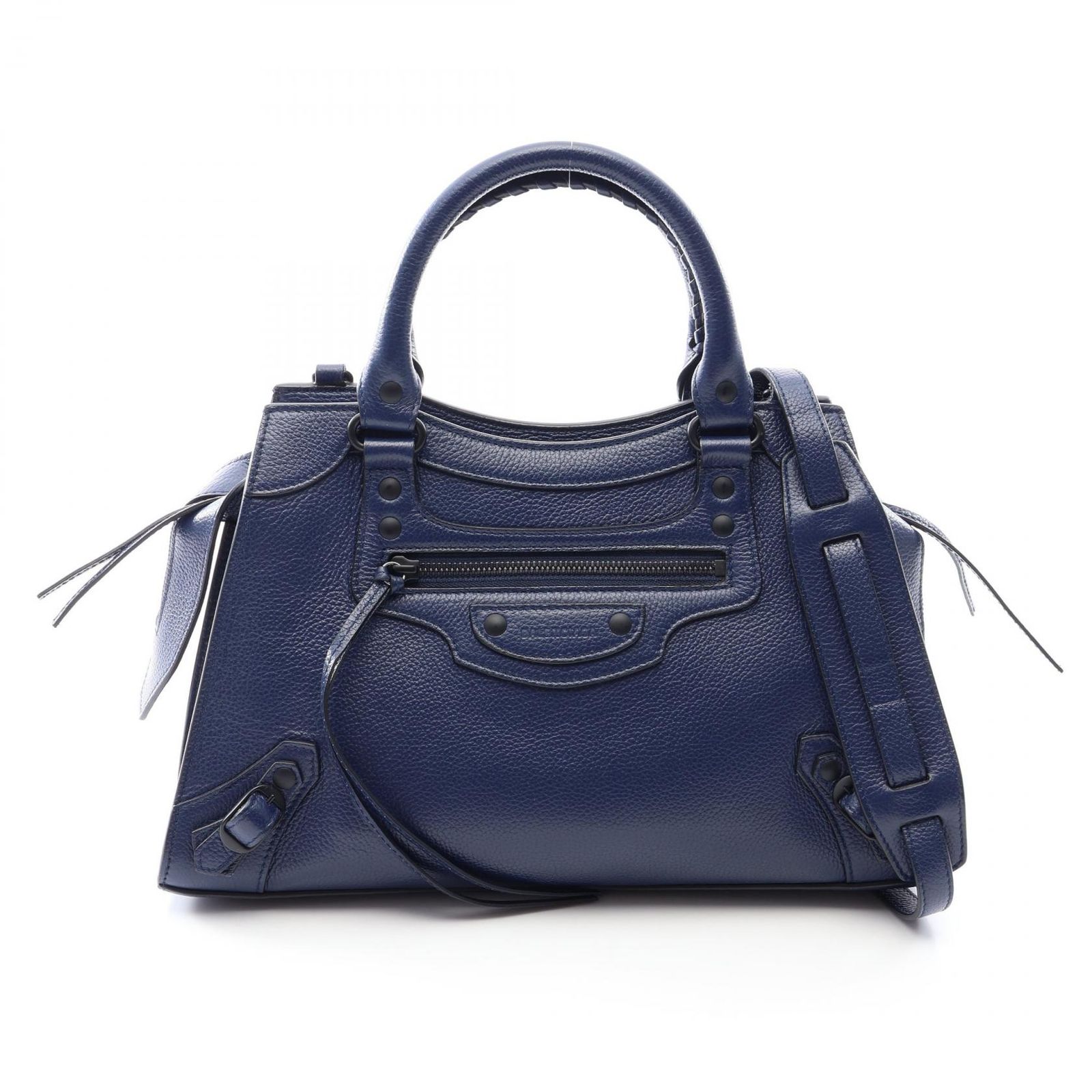 バレンシアガ BALENCIAGA ハンドバッグ ネオクラシックシティ スモール 2WAY 638521 ネイビー レザー ネオ クラシック シティ スモール レディース Used A