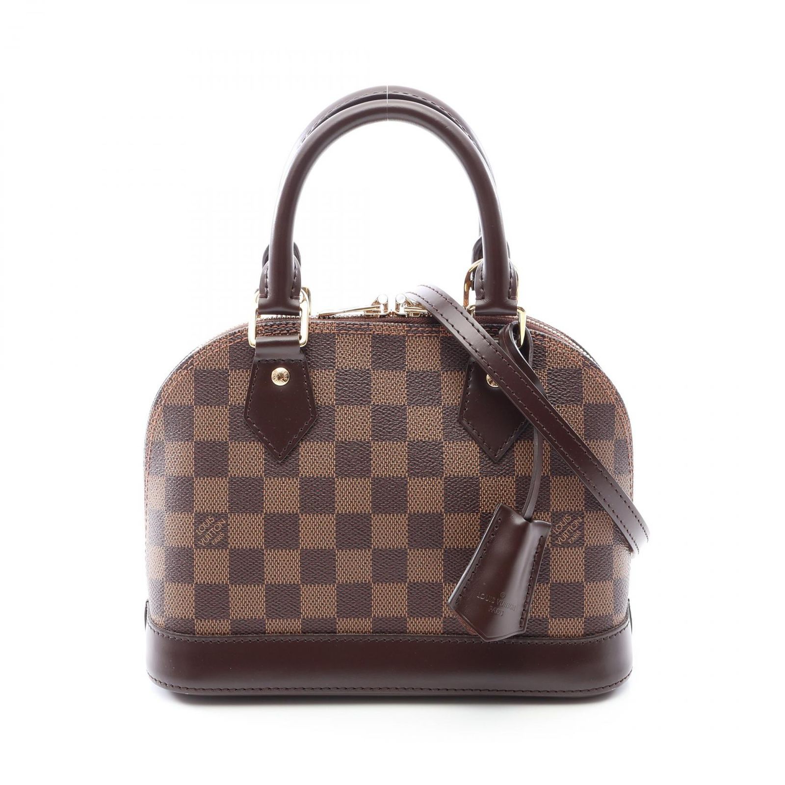ルイ・ヴィトン LOUIS VUITTON ハンドバッグ アルマBB ダミエエベヌ N41221 PVCコーティングキャンバス レザー アルマBB レディース Used A