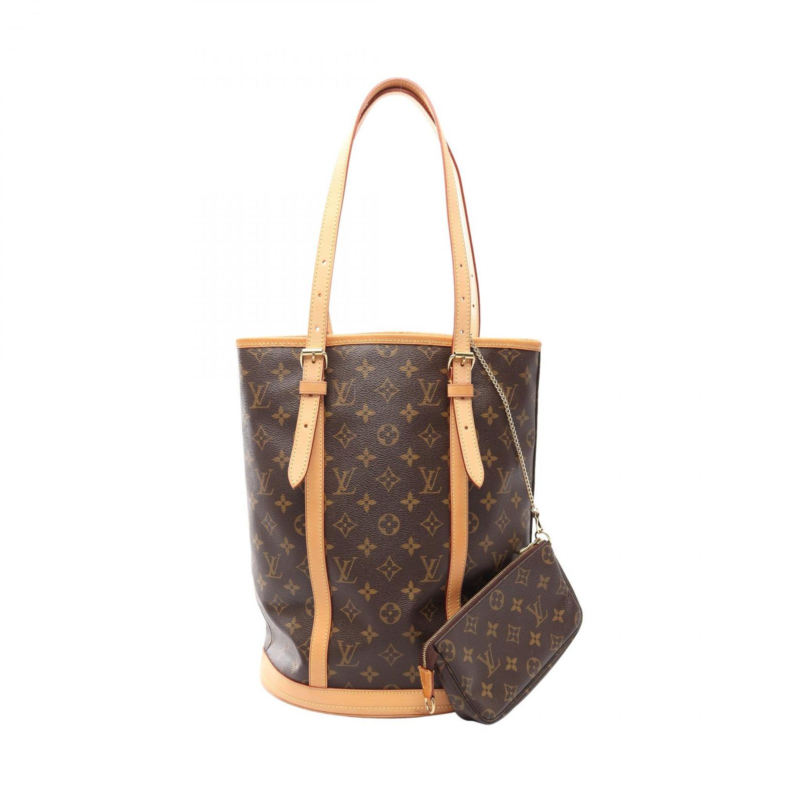 ルイ・ヴィトン LOUIS VUITTON ショルダーバッグ バケットGM M42236 PVCコーティングキャンバス レザー バケツGM レディース Used A