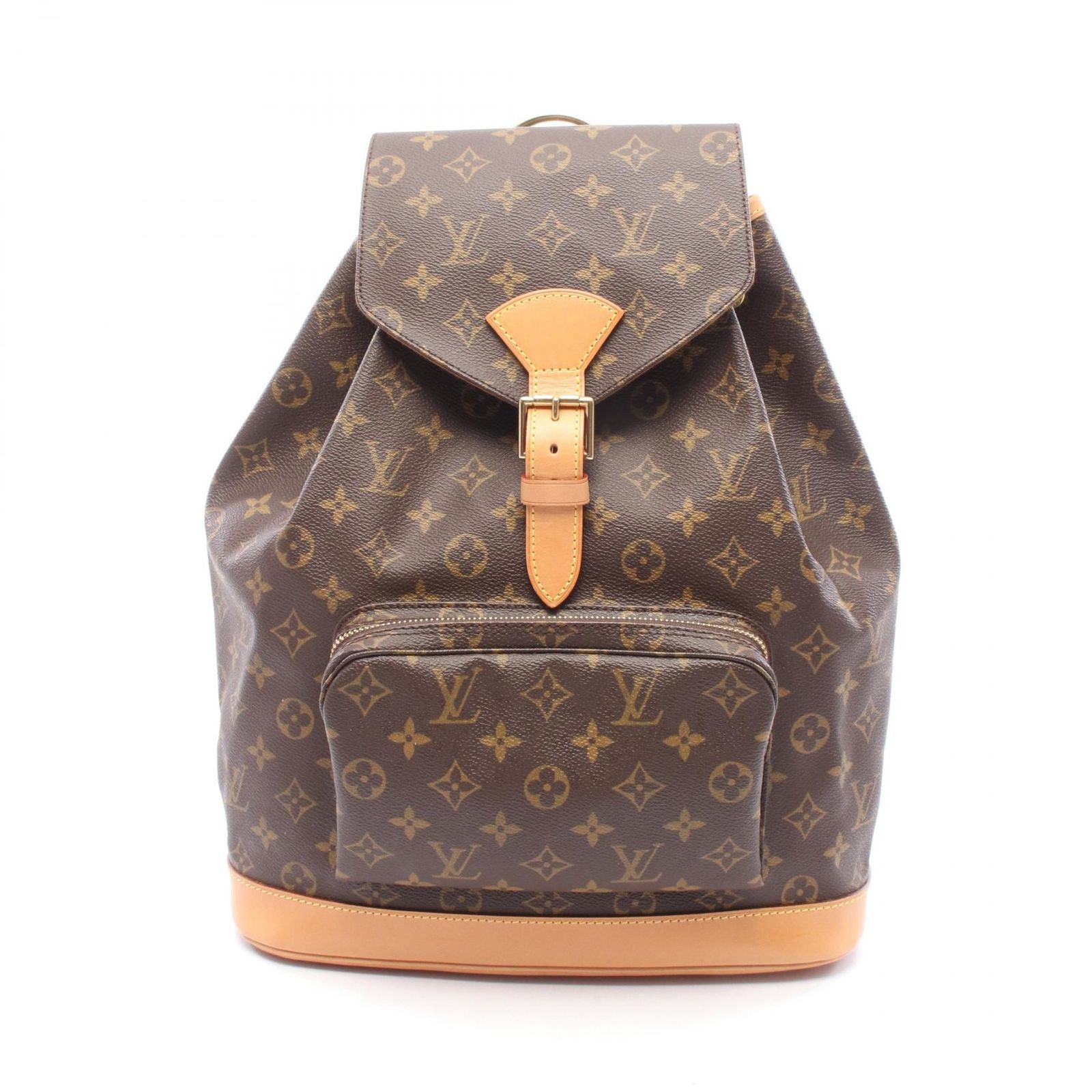 ルイ・ヴィトン LOUIS VUITTON リュックサック バックパック モンスリGM M51135 PVCコーティングキャンバス レザー モンスリGM レディース Used A