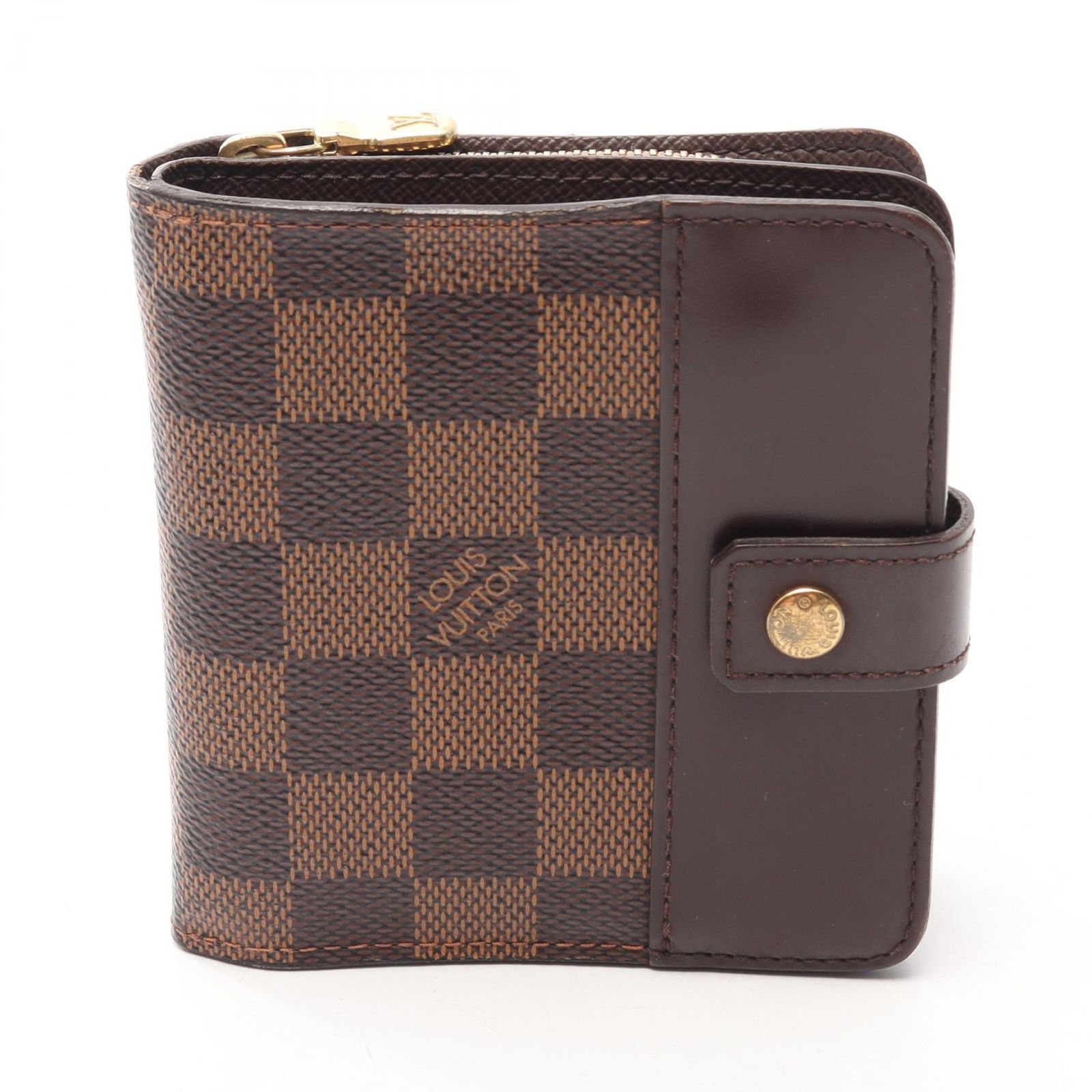 ルイ・ヴィトン LOUIS VUITTON 二つ折り財布 コンパクトジップ N61668 レザー コンパクト・ジップ レディース Used B