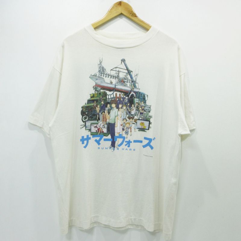 【三重本店】 中古 SAINT MICHAEL | セントマイケル サマーウォーズ半袖Ｔシャツ GEEKS RULE SUMMER WARS SS TEE SM-YS1-0000-C27 ホワイト サイズ：L 【108】
