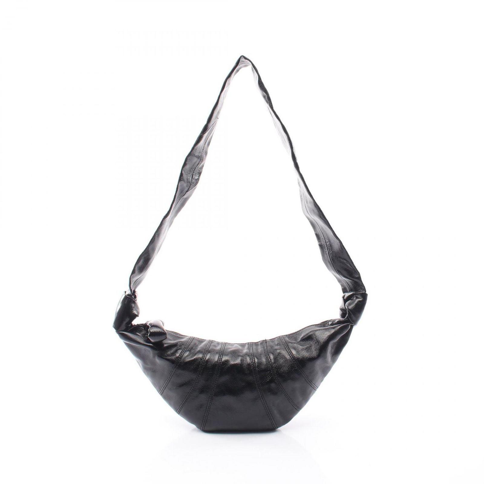 ルメール LEMAIRE ショルダーバッグ CROISSANT クロワッサン スモール BG0003 ブラック PVCコーティングキャンバス スモール CROISSANT ユニセックス Used A