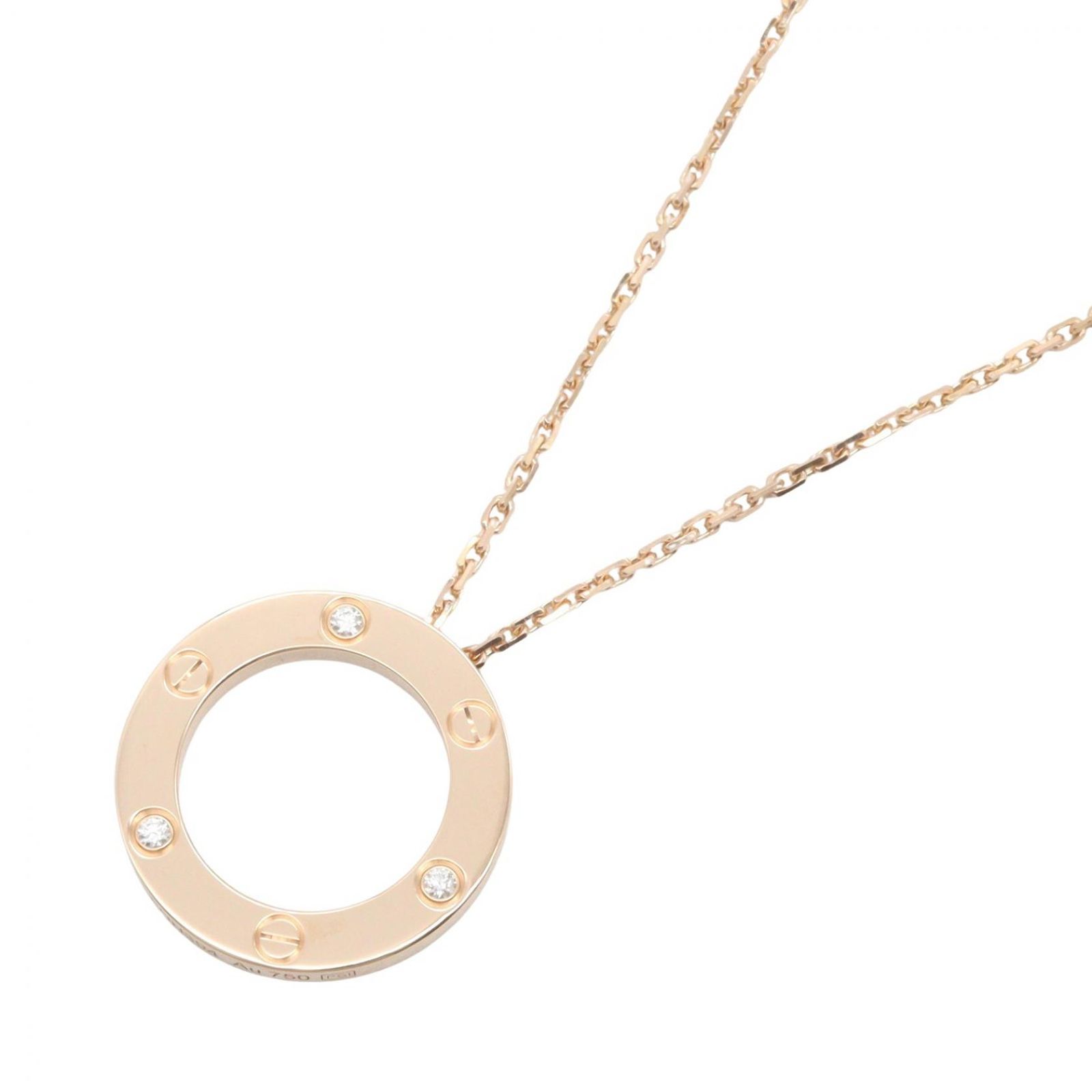 カルティエ CARTIER ネックレス ラブネックレス 3PD B7014700 首回41.5cm K18PG（ピンクゴールド） ダイヤモンド ラブネックレス 3PD レディース Used A 283,860円