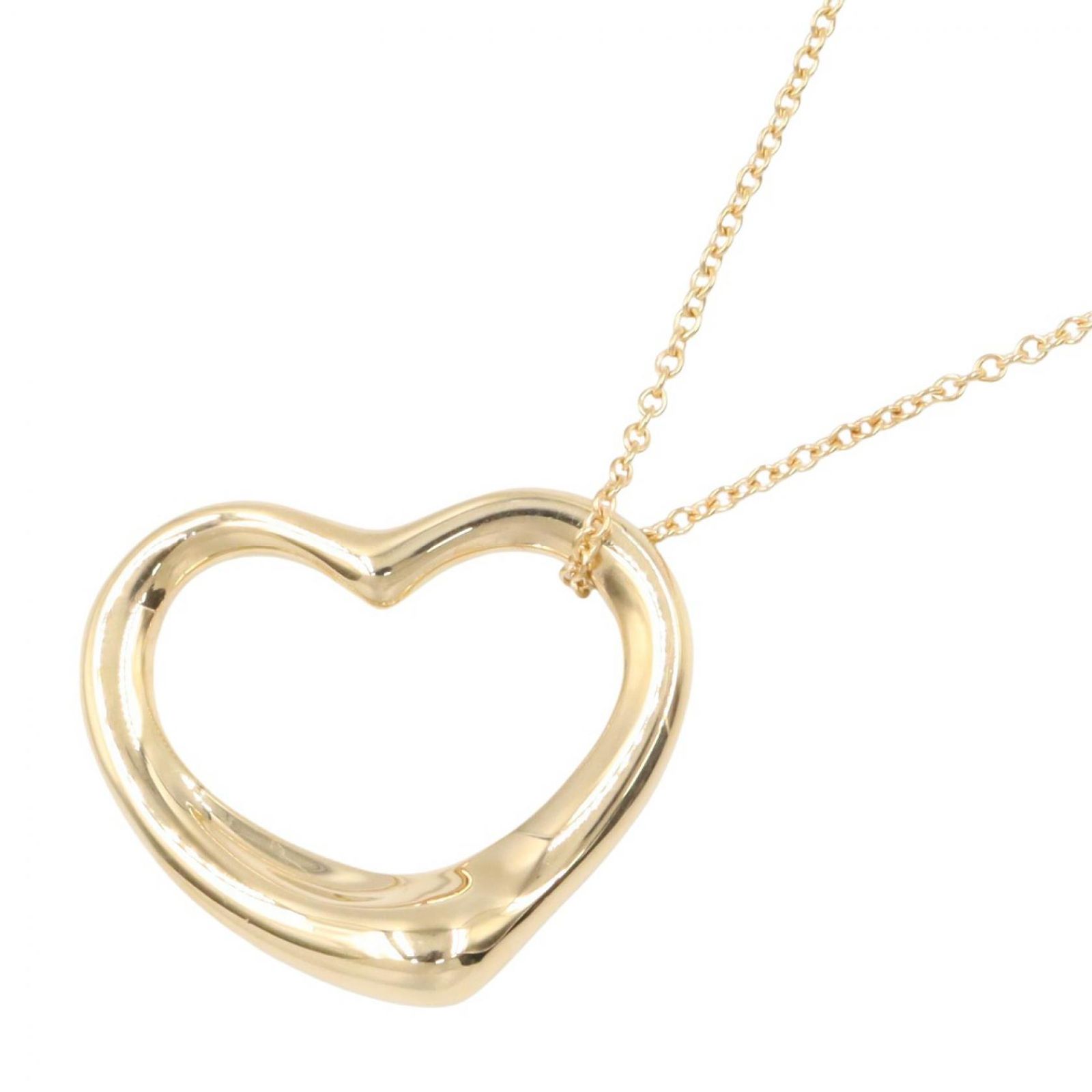ティファニー TIFFANY＆CO ネックレス オープンハートネックレス ラージ 首回り41㎝ K18（イエローゴールド） オープンハートネックレス ラージ レディース