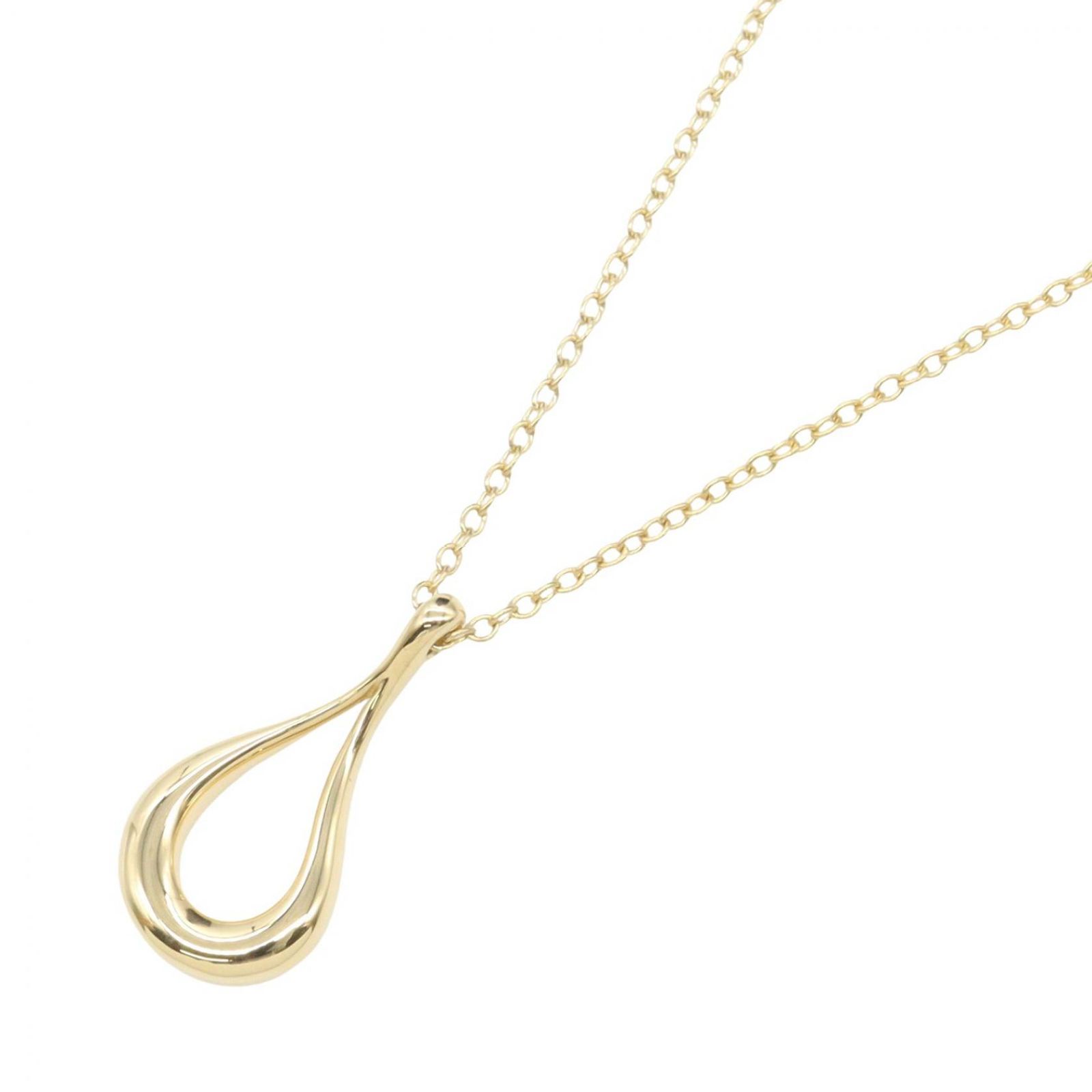 ティファニー TIFFANY＆CO ネックレス オープンティアドロップ ネックレス 首回40.5cm K18（イエローゴールド） オープンティアドロップ ネックレス レディース