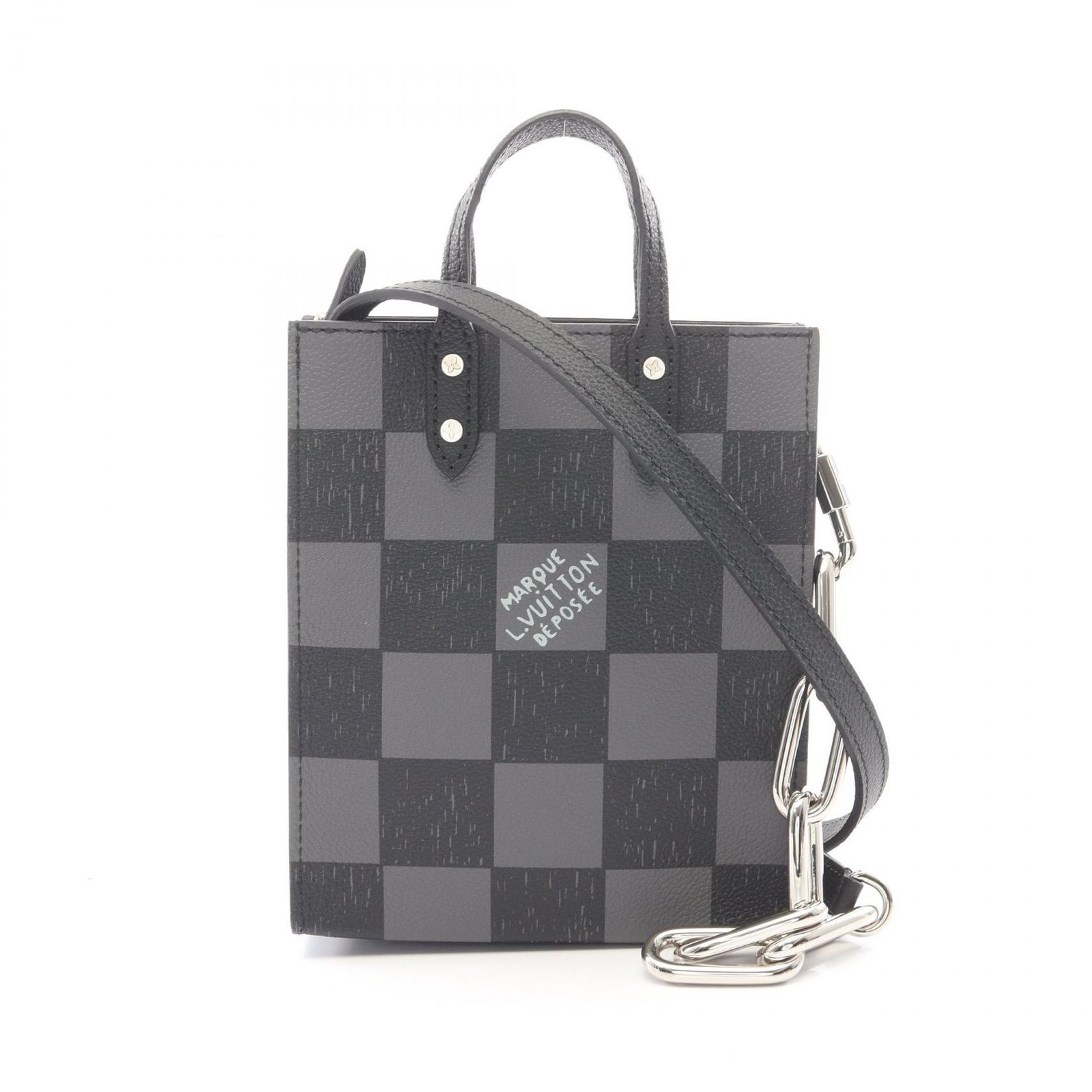 ルイ・ヴィトン LOUIS VUITTON ハンドバッグ サックプラ XS ダミエチェッカーボード ノワール 2WAY N60479 ノワール レザー サック・プラXS メンズ Used A