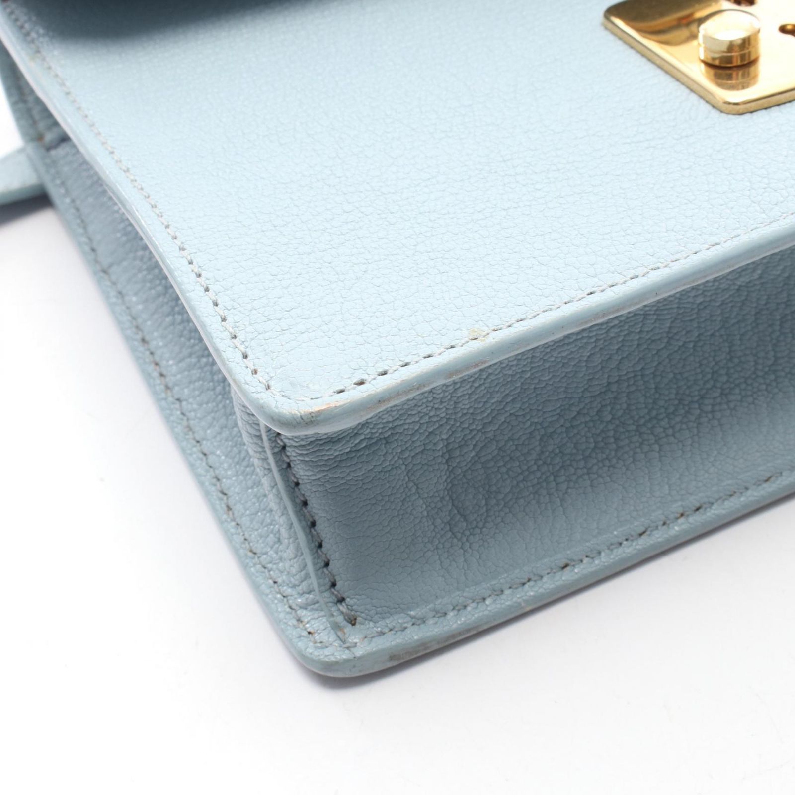 ミュウ ミュウ Miu Miu ショルダーバッグ マドラス ライトブルー