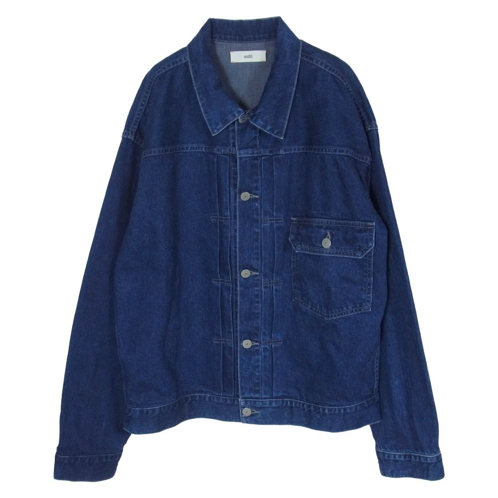 アンフィル unfil WZSP-UM204 cotton denim jacket 1stタイプ コットン Gジャン デニム ジャケット インディゴブルー系 4【中古】
