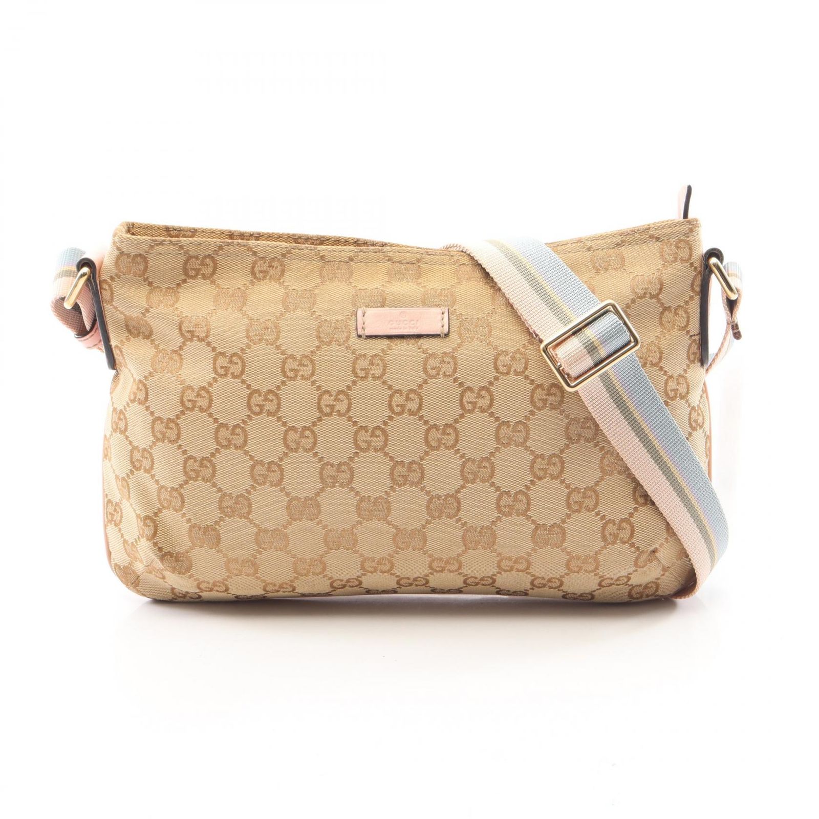 グッチ GUCCI ショルダーバッグ GGキャンバス 189749 ベージュ キャンバス レザー ショルダーバッグ レディース Used B