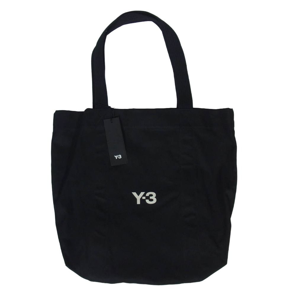 Y-3 Yohji Yamamoto ワイスリー ヨウジヤマモト 26SS KD4184 CANVAS TOTE ロゴ プリント キャンバス トート バッグ ブラック系【極上美品】【中古】