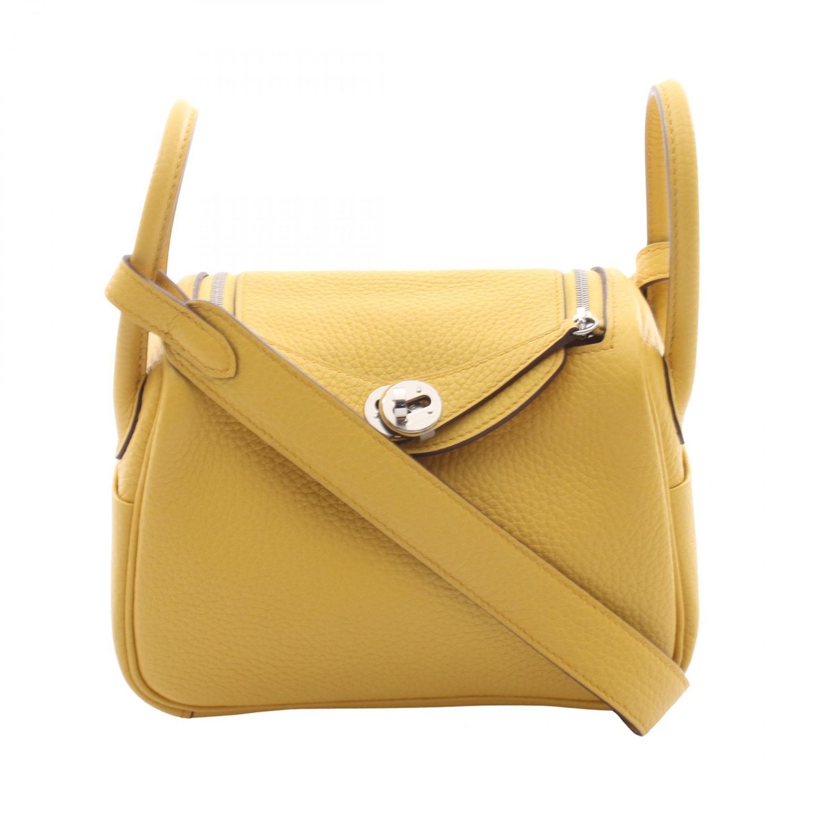 エルメス HERMES ショルダーバッグ リンディ ミニ 079086CK ジョーヌアンブル レザー リンディミニ ジョーヌアンブル レディース Used A