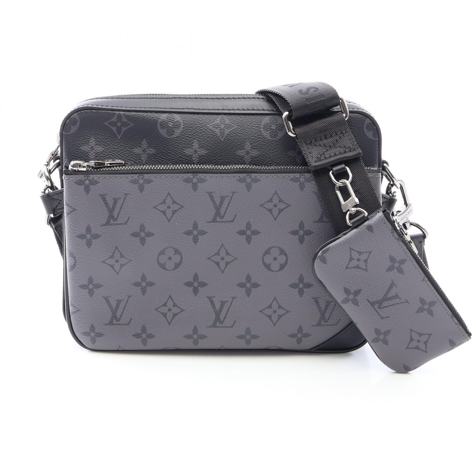 ルイ・ヴィトン LOUIS VUITTON ショルダーバッグ トリオ メッセンジャー モノグラム エクリプス M69443 PVCコーティングキャンバス レザー トリオ・メッセンジャー