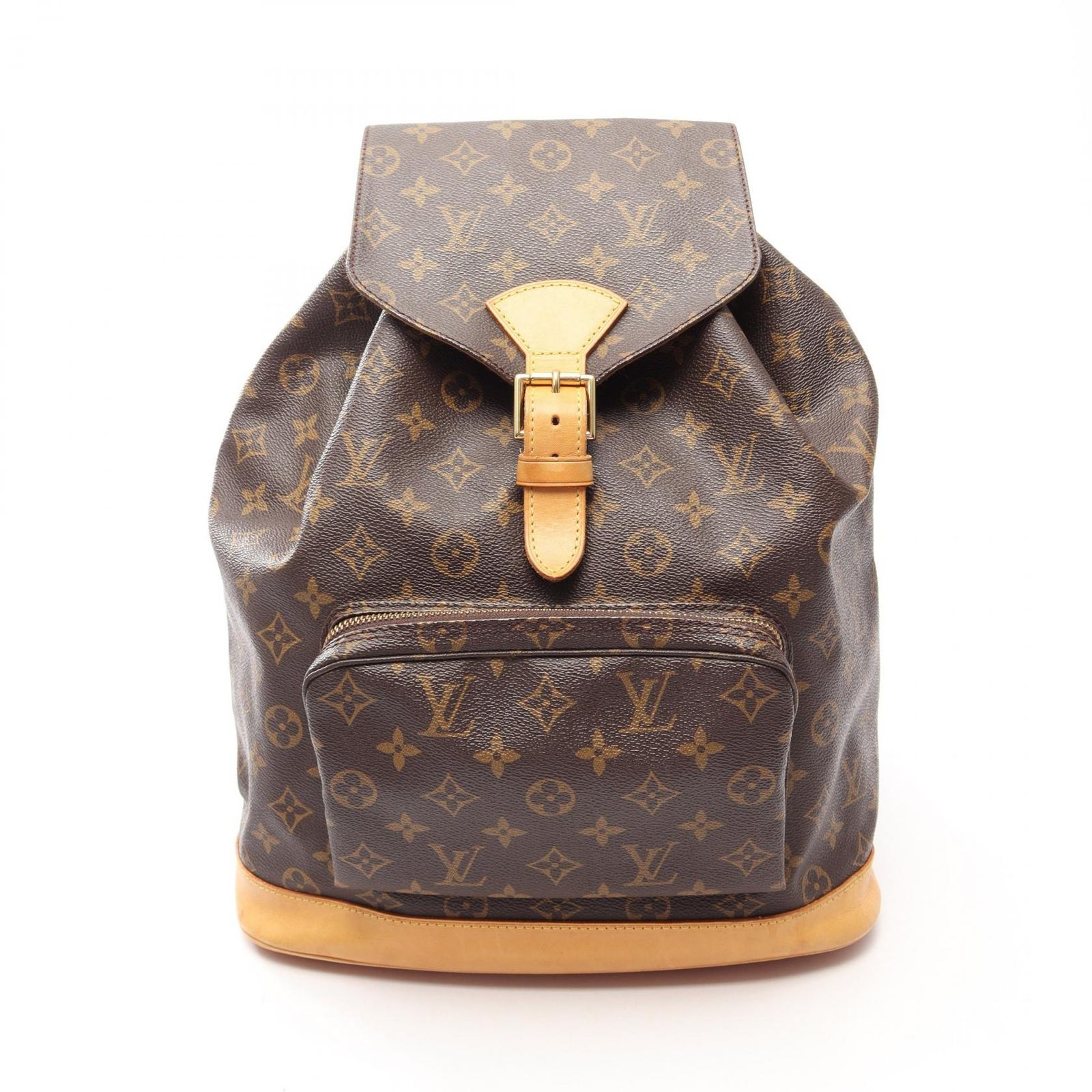 ルイ・ヴィトン LOUIS VUITTON リュックサック バックパック モンスリGM モノグラム M51135 PVCコーティングキャンバス レザー モンスリGM レディース Used B