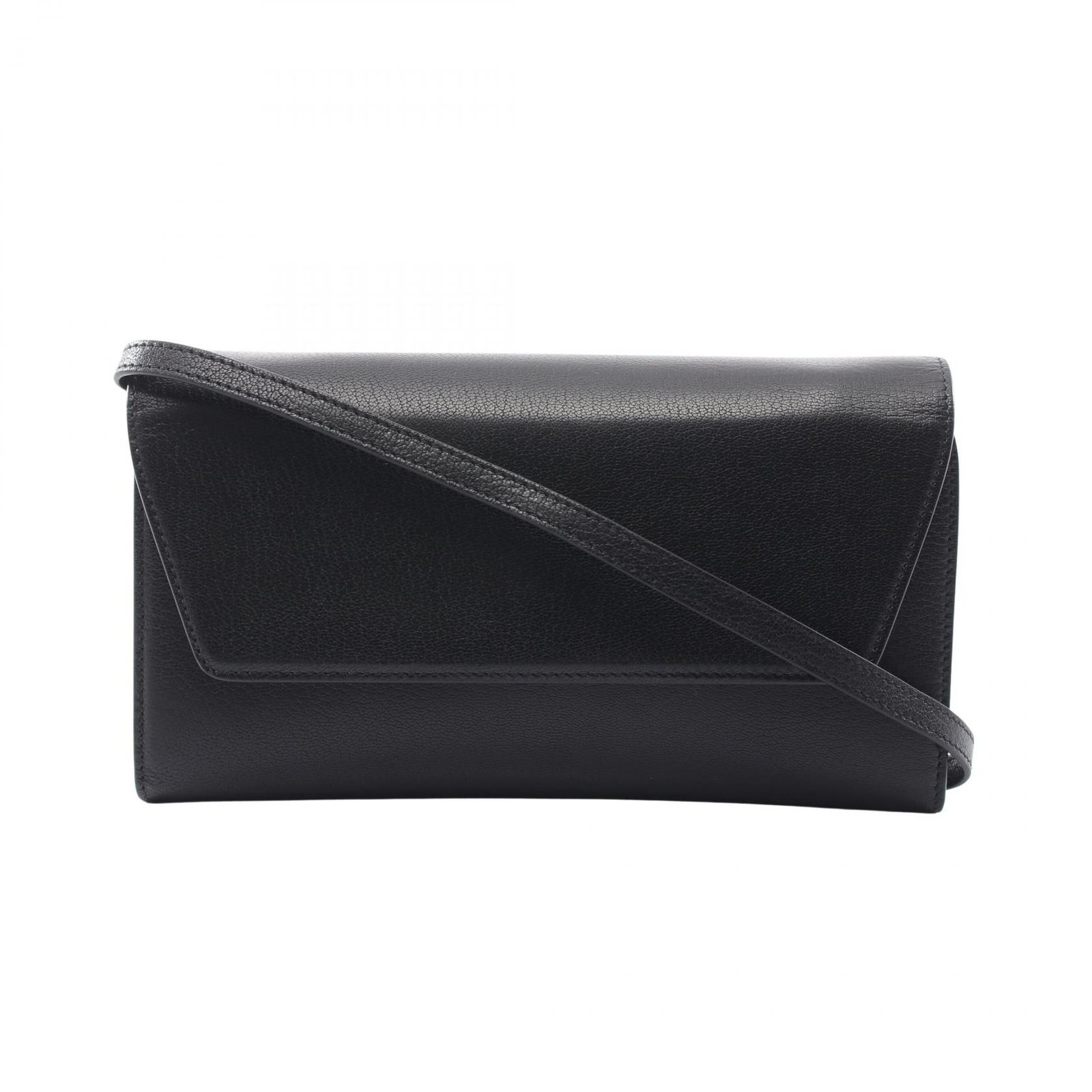 ザ ロウ THE ROW ハンドバッグ EVENING CLUTCH W1706 ブラック レザー イブニング クラッチ レディース Used A