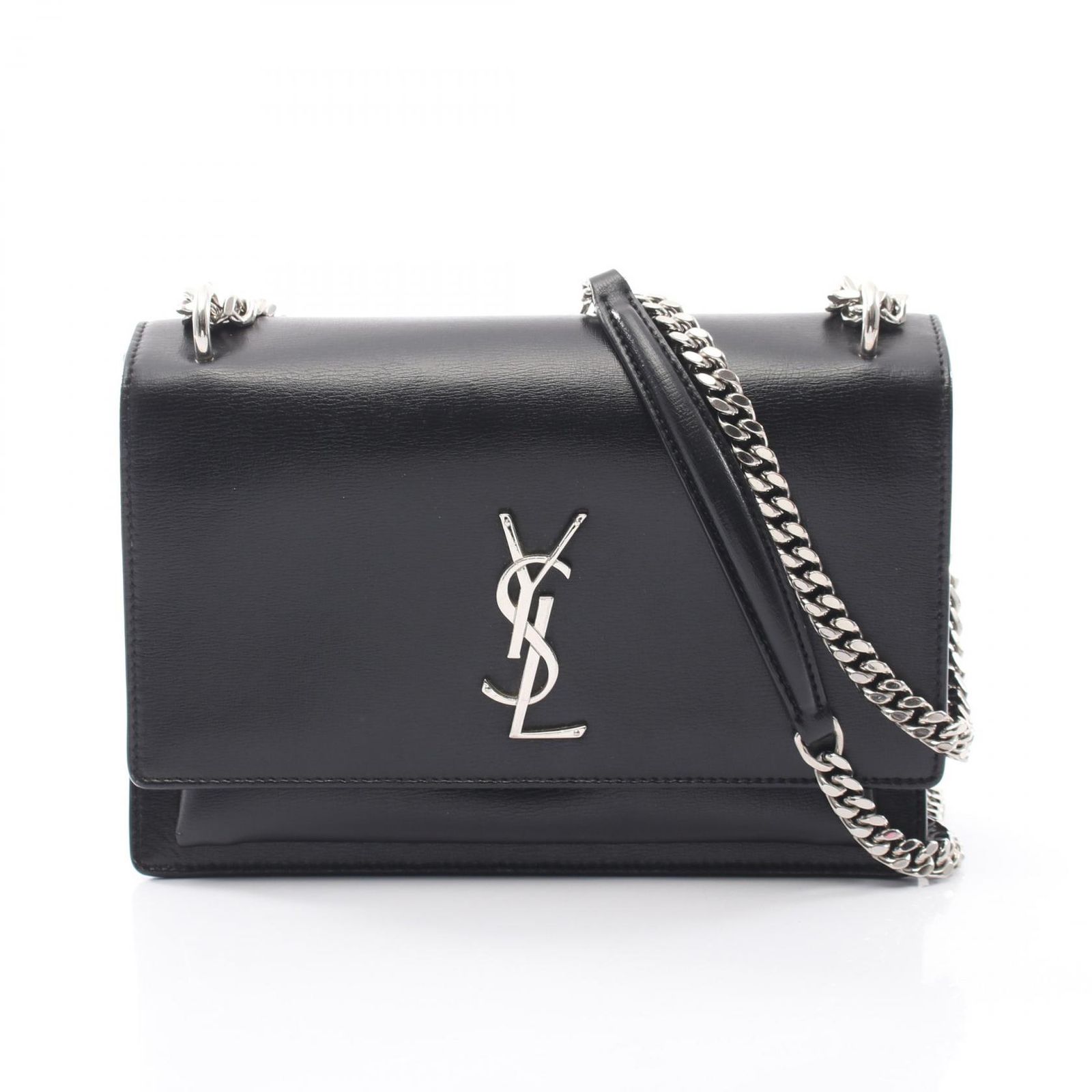 サンローランパリ SAINT LAURENT PARIS ショルダーバッグ サンセット 442906D420W1000 ブラック レザー サンセット ミディアム レディース Used B