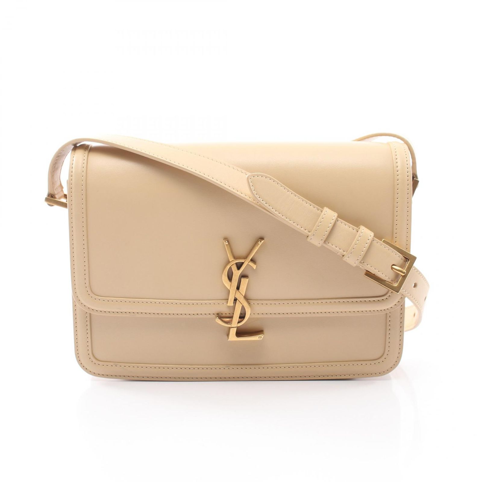 サンローランパリ SAINT LAURENT PARIS ショルダーバッグ ソルフェリーノ 634305 ベージュ レザー ソルフェリーノ ミディアム レディース Used A