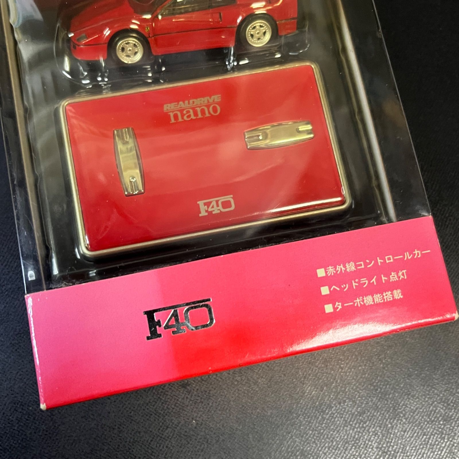 REALDRIVE NANO 1/58 scale F40 フェラーリ ラジコン 赤色 外箱付き