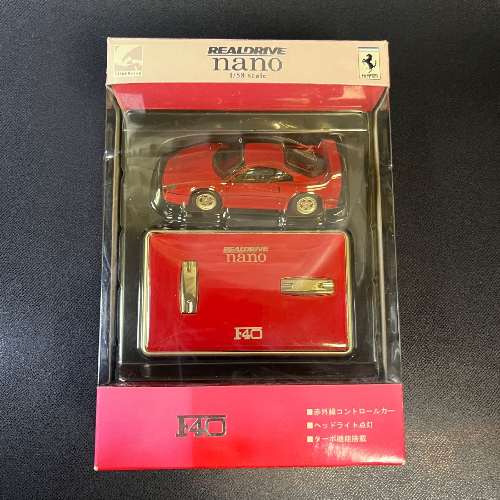 REALDRIVE NANO 1/58 scale F40 フェラーリ ラジコン 赤色 外箱付き