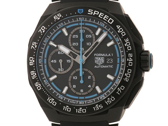 TAG HEUER タグホイヤー フォーミュラ1 キャリバー16 クロノグラフ CBZ2084.FT8097 腕時計 チタン/ラバー 自動巻き ブラック文字盤 メンズ【中古】473