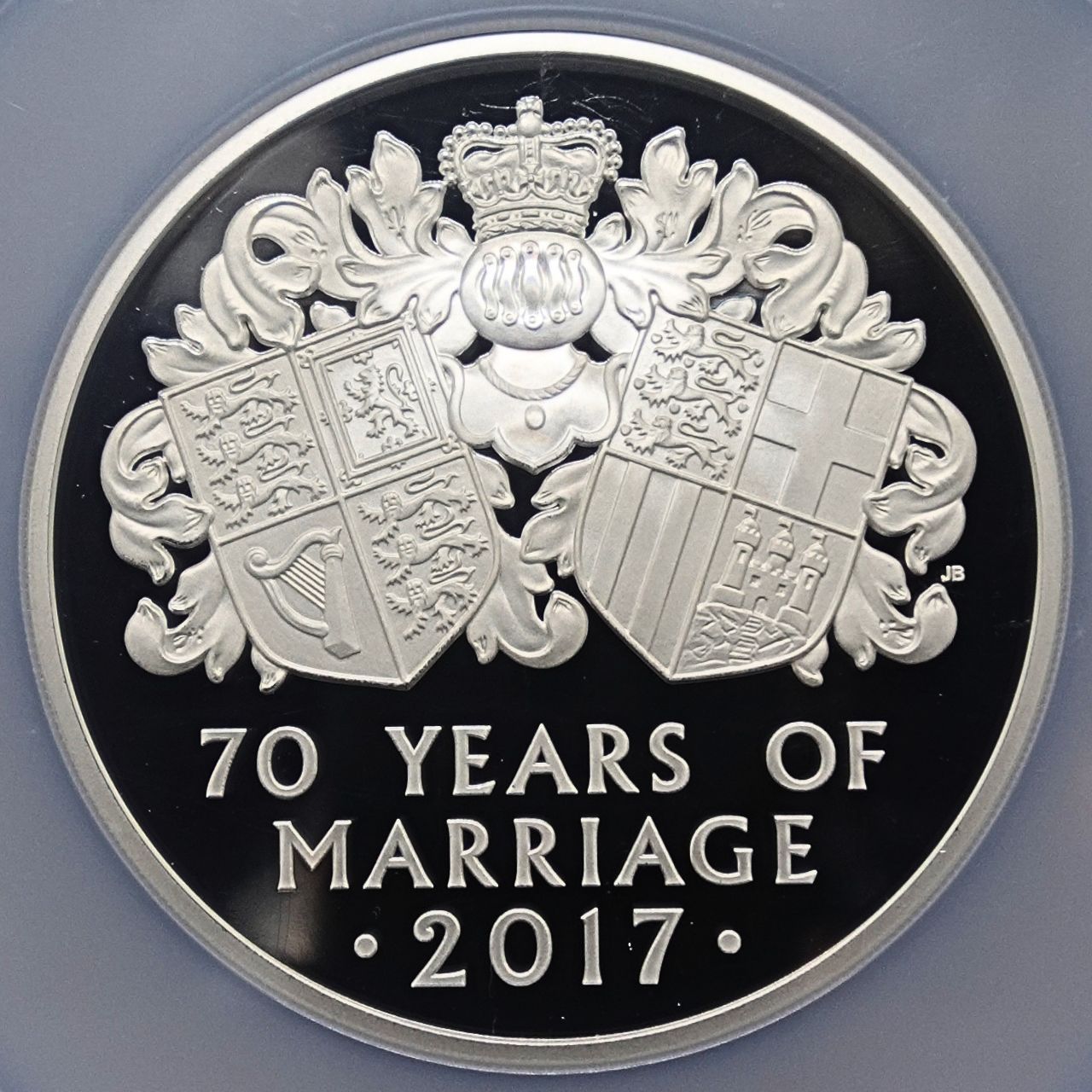 英国王室ファン必見の記念コイン 2017 イギリス プラチナウェディング記念 10ポンド 銀貨 NGC PF70UC ファースト 200枚 70周年