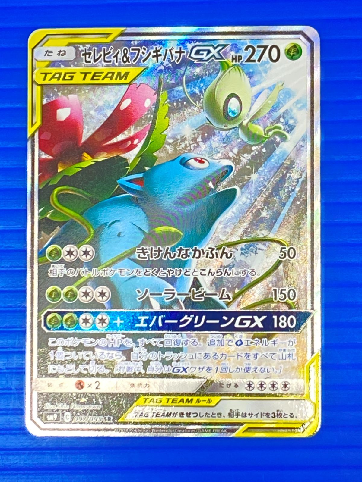 盛岡店56-0709] セレビィ＆フシギバナGX SR SM9 タッグボルト 097/095