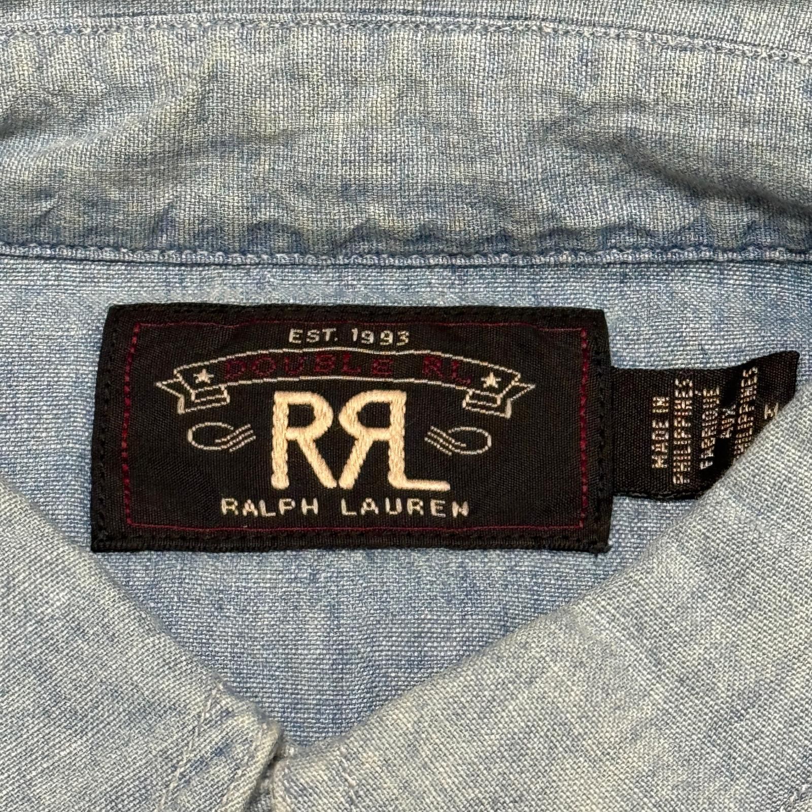 RRL CHAMBRAY SHIRT シャンブレーデニムシャツ  ダブルアールエル インディゴ M （18868M） RRL CHAMBRAY SHIRT シャンブレーデニムシャツ ダブルアールエル