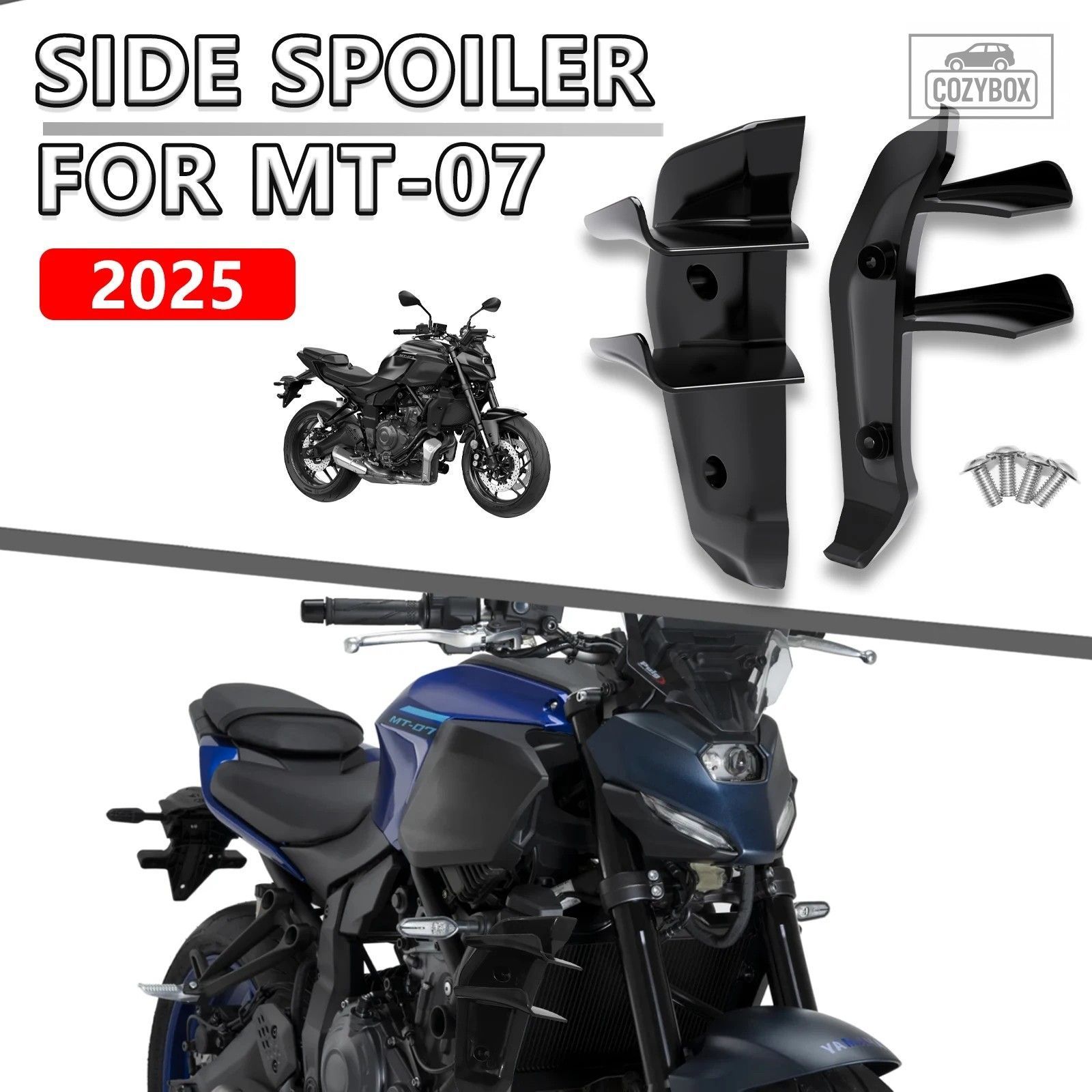 MT-07 2025 mt07 MT07 2025 オートバイ アクセサリー サイドウイング サイド スポイラ