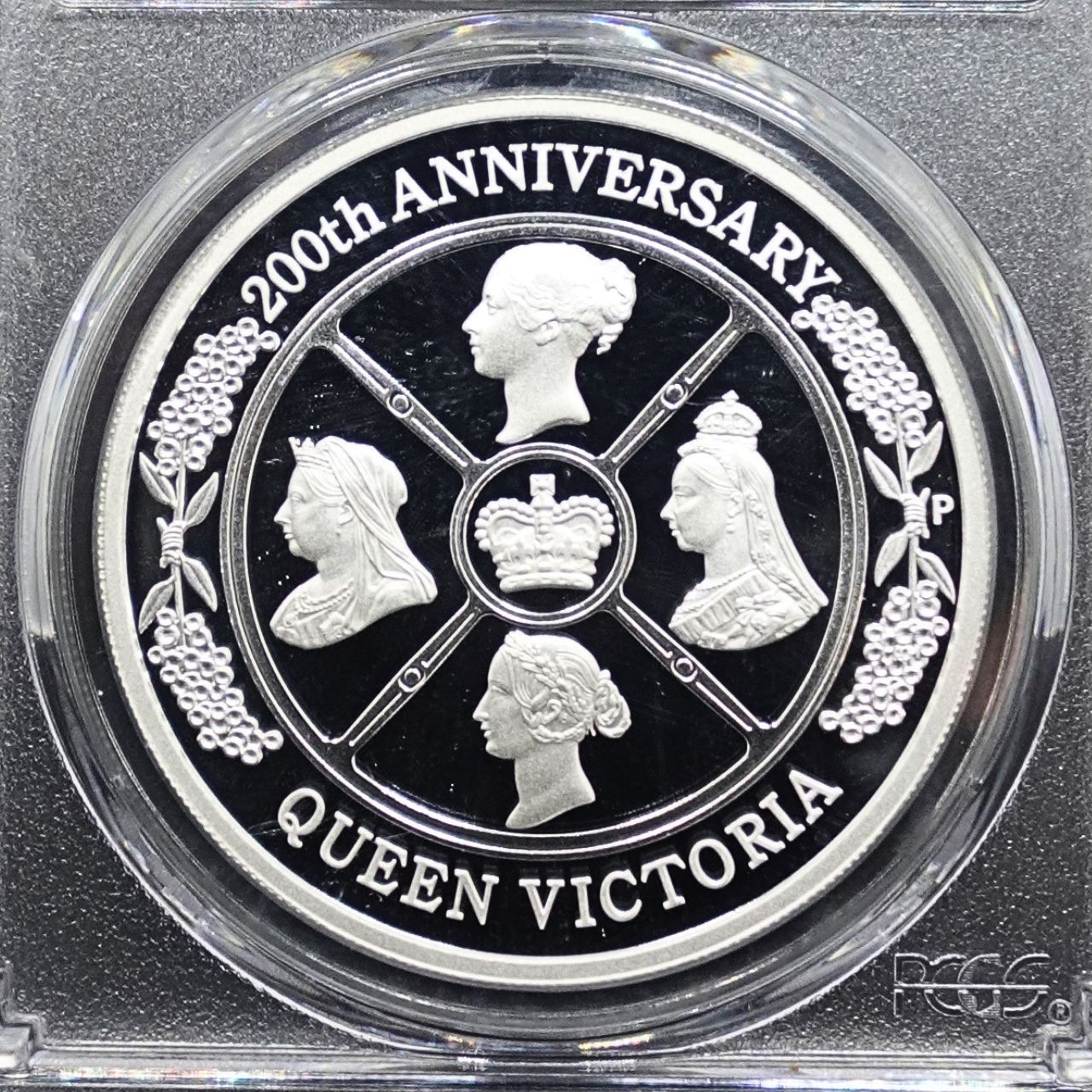 4つの肖像鏡面最高品 2019 オーストラリア ヴィクトリア女王生誕200周年 1ドル銀貨 PCGS PR70DCAM First Strike