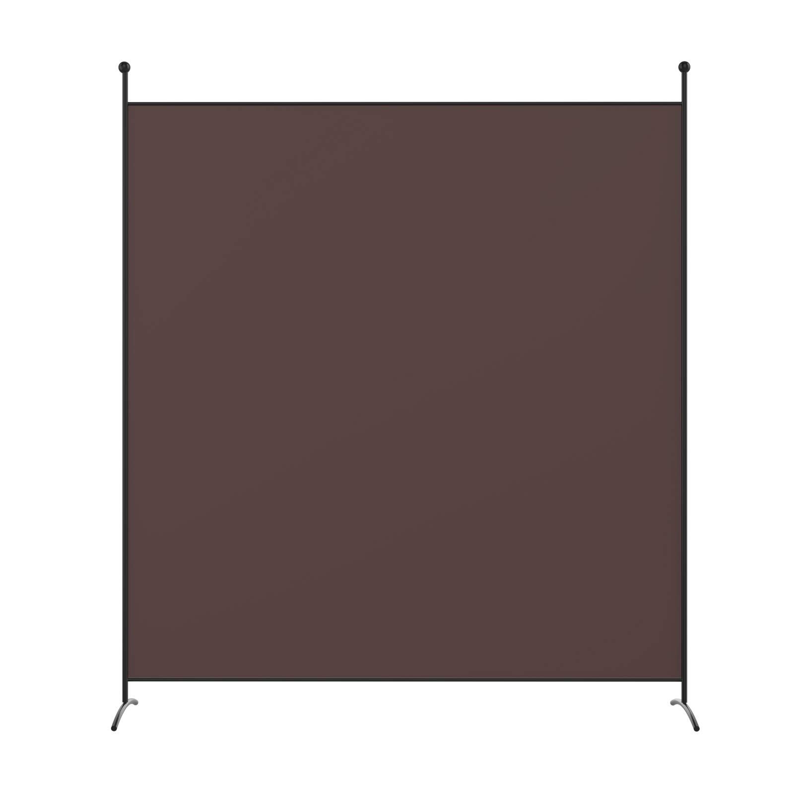 Giantex パーテーション 間仕切り 1連 幅180cmx高さ184cm 衝立て おしゃれ 仕切り壁 部屋 ついたて 区切り 屏風 スクリーン 目隠し 室内 部屋を仕切る 軽量 移動便利 自立式 オフィス 事務所 クリニック 会議室(ブラウン 一連)ｍａ