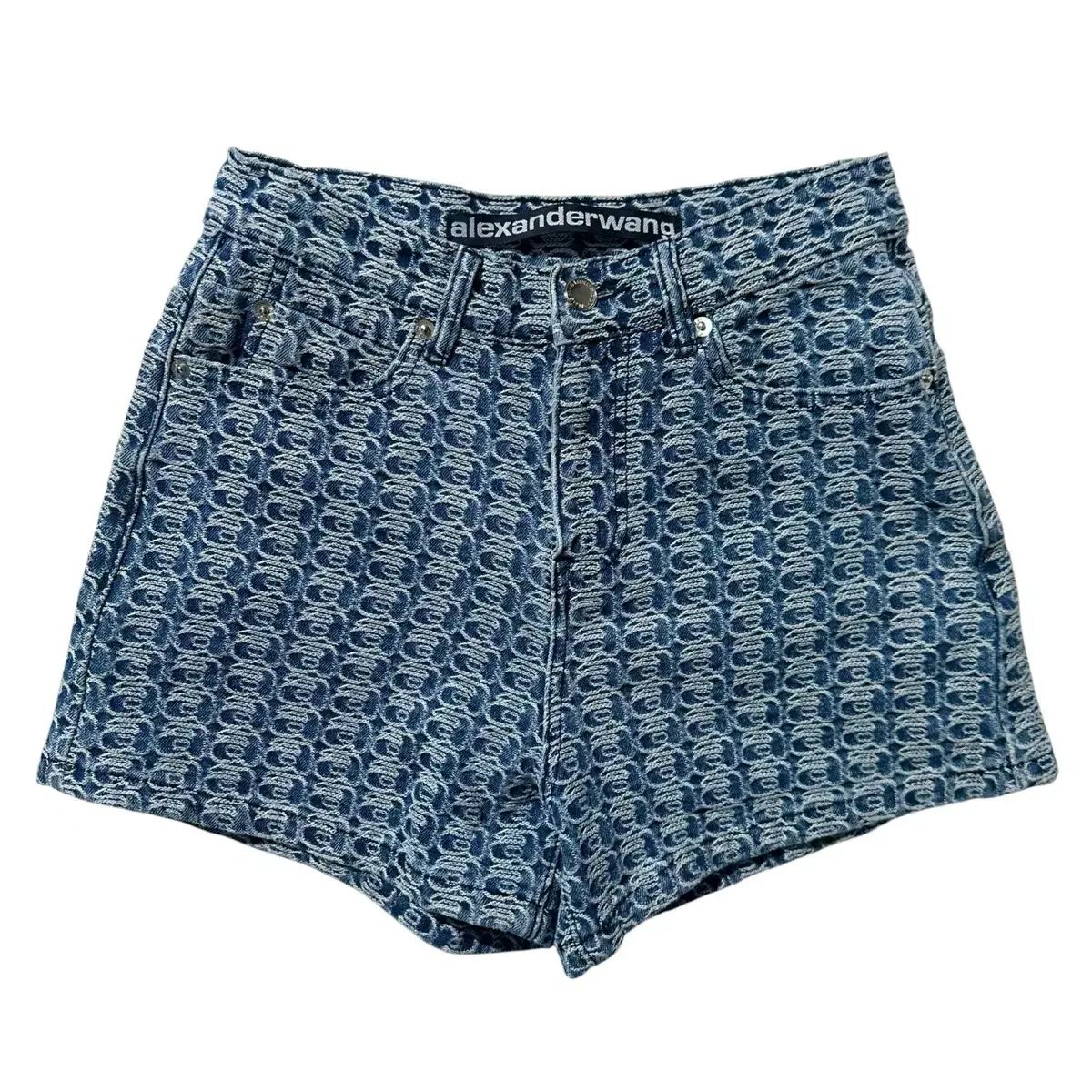 26 アレキサンダーワング ジャガード パータン デニム ショートパンツ