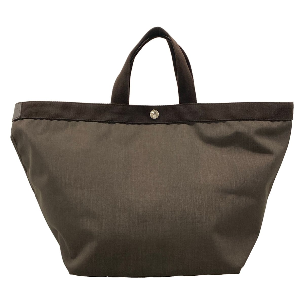 Herve Chapelier(エルベシャプリエ) ハンドバッグ美品 コーデュラ舟型トートL ダークブラウン Cライン