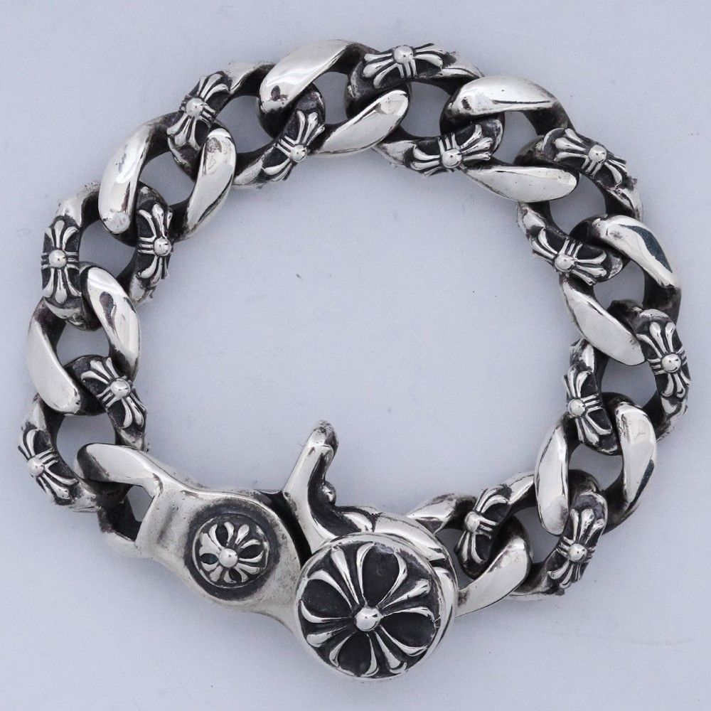 Chrome Hearts ファンシーリンククリップブレスレット 13リンク CHROME HEARTS ファンシーチェーン クリップ ブレスレット 13リンク