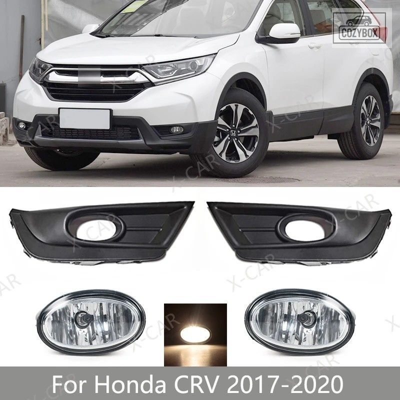 フロント バンパー ハロゲン フォグランプ カバー フレーム フード ホンダ CRV CR-V