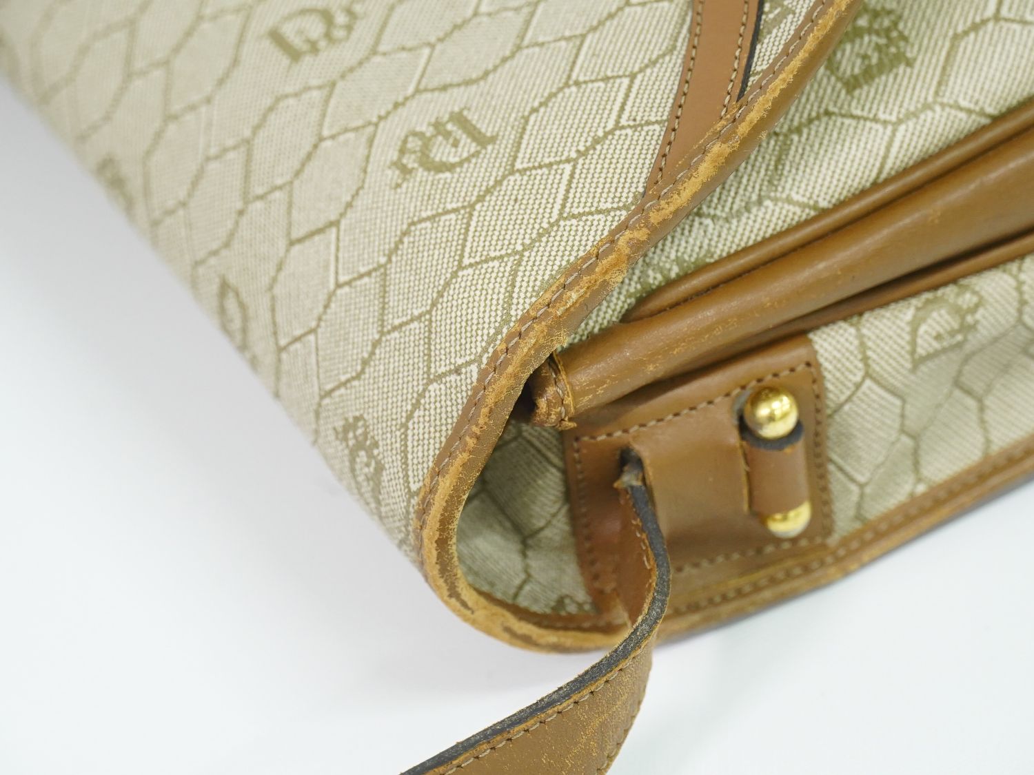 本物 クリスチャン ディオール Christian Dior ハニカム柄 ショルダー