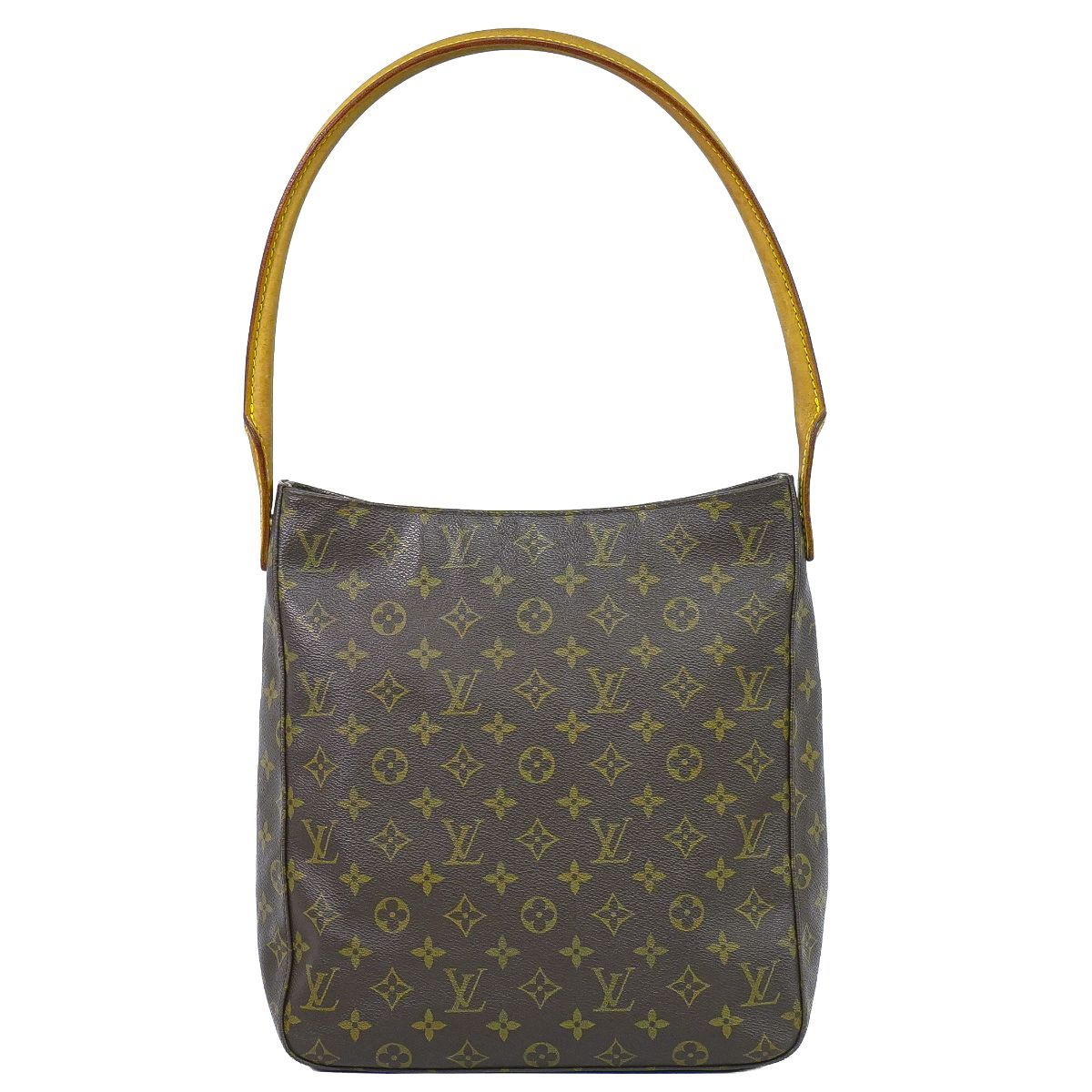本物 ルイヴィトン LOUIS VUITTON LV ルーピング GM モノグラム ショルダーバッグ ブラウン M51145 Looping ビトン バッグ 中古・