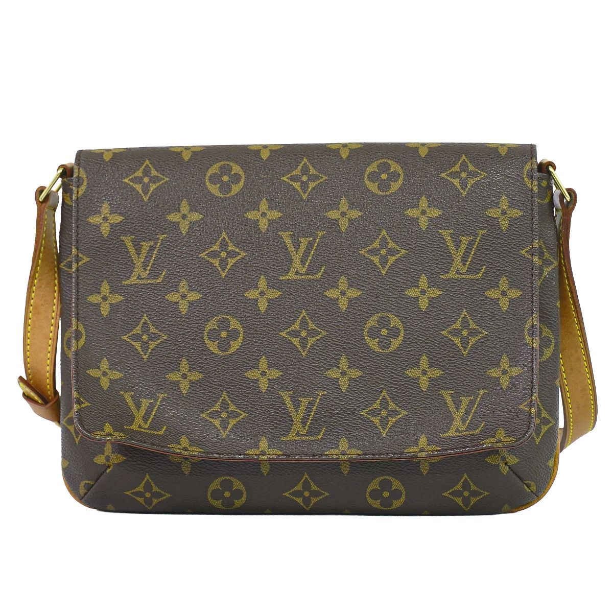 本物 ルイヴィトン LOUIS VUITTON LV ミュゼットタンゴ ショート モノグラム ショルダーバッグ ブラウン M51257 ビトン バッグ 中古・