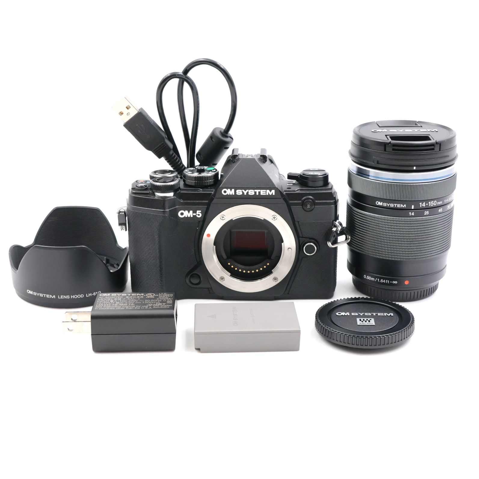 ■シャッター数4089枚！極上品■ OLYMPUS OM-5 14-150mm II レンズキット ブラック ミラーレス一眼カメラ オリンパス