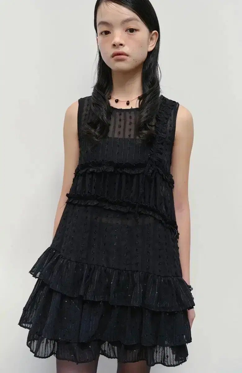タイプサービス レイヤード メッシュ ドレス