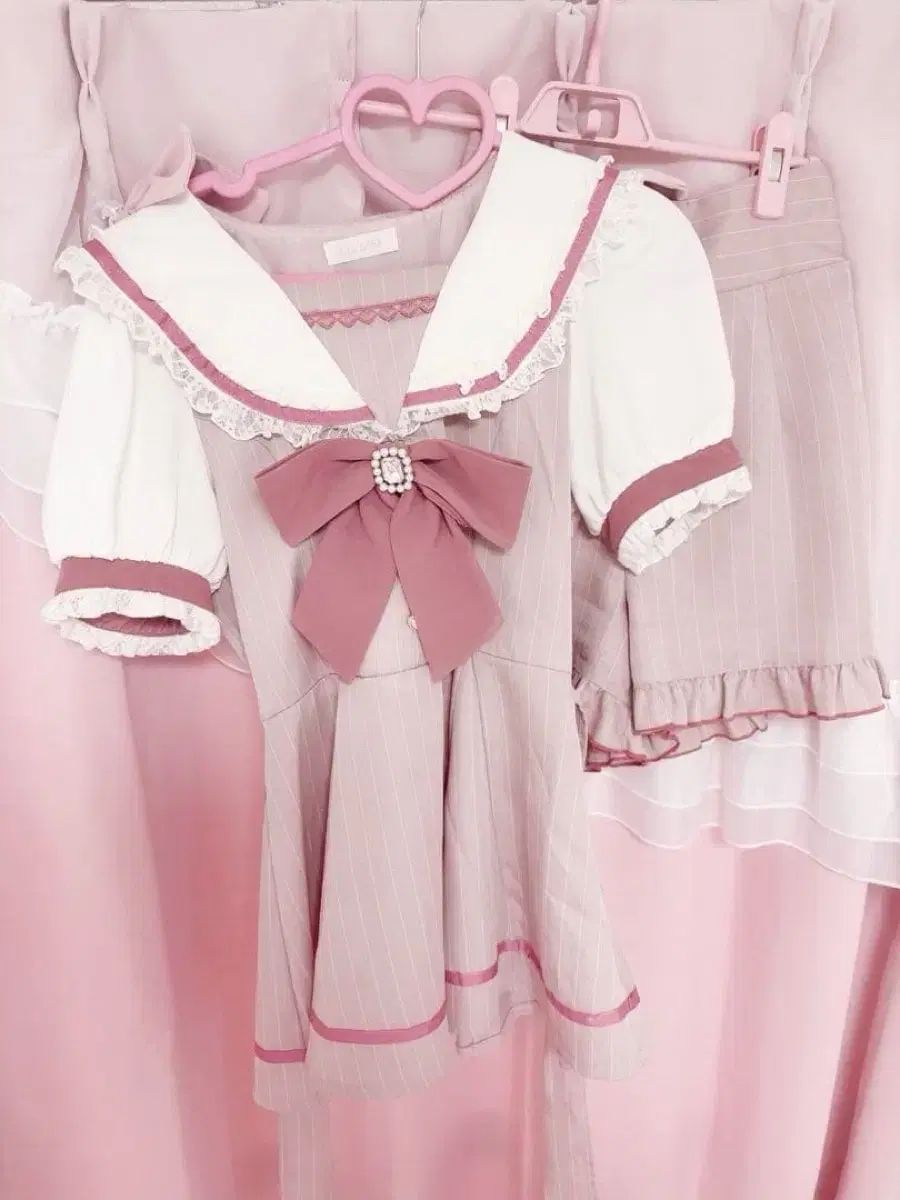 リズリサ セーラー セットアップ 半袖 ピンク