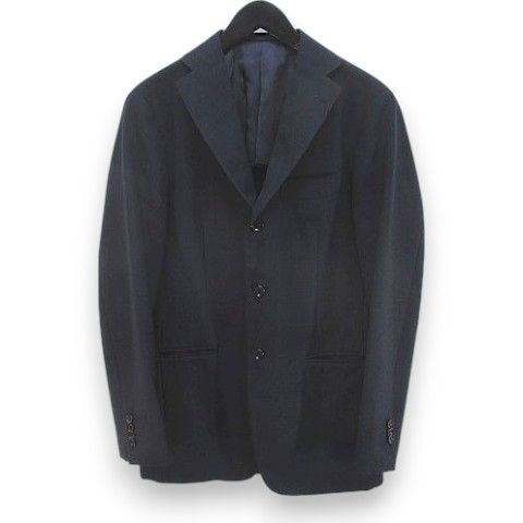 サロットディグジ salotto di guji 別注 FOX BROTHERS セットアップ 3Pスーツ ウール ジャケット パンツ ベスト 46 紺系 ネイビー 無地 日本製 33,085円
