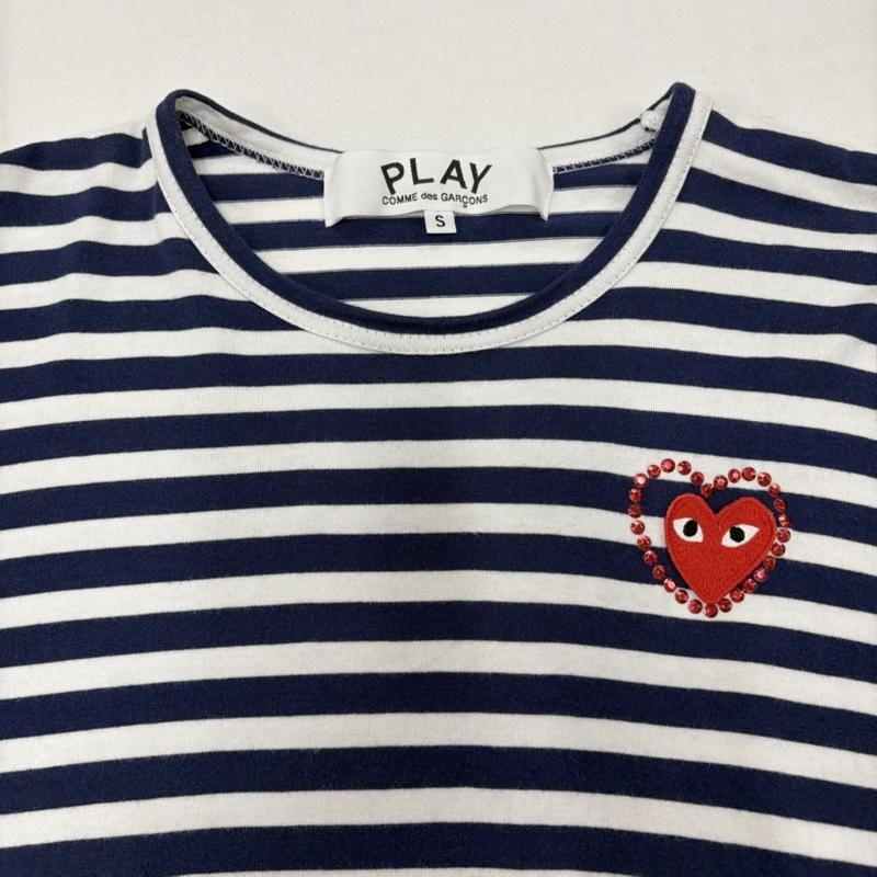 プレイコムデギャルソン PLAY プレイ ハート 長袖 ボーダー Tシャツ