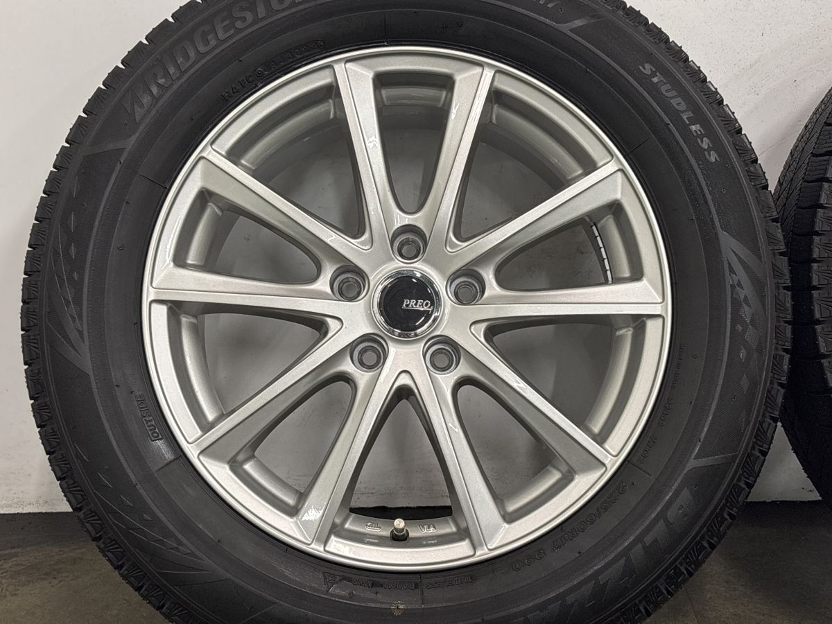 美品 バリ溝】PREO 17in 7J +38 PCD114.3 ブリヂストン ブリザック