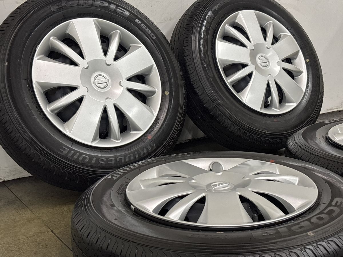 ブリヂストン175/80R14 日産NV200 新車外し2025年４本セット 2025年製 新車外し品】ニッサン NV200 バネット 2WD 純正 14in 5J +45